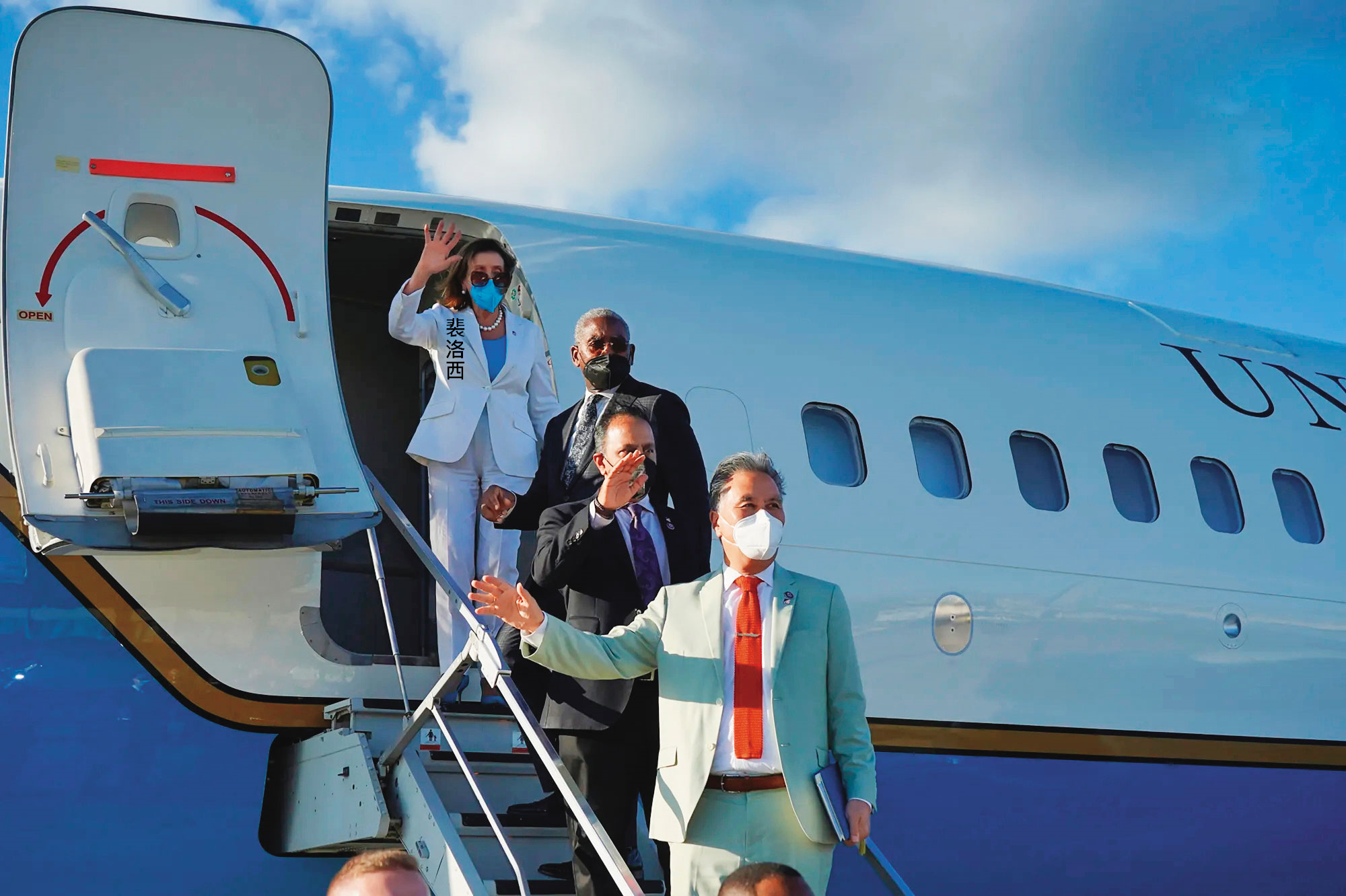 裴洛西訪台，讓國際一度擔憂台海引爆戰火。（外交部提供）