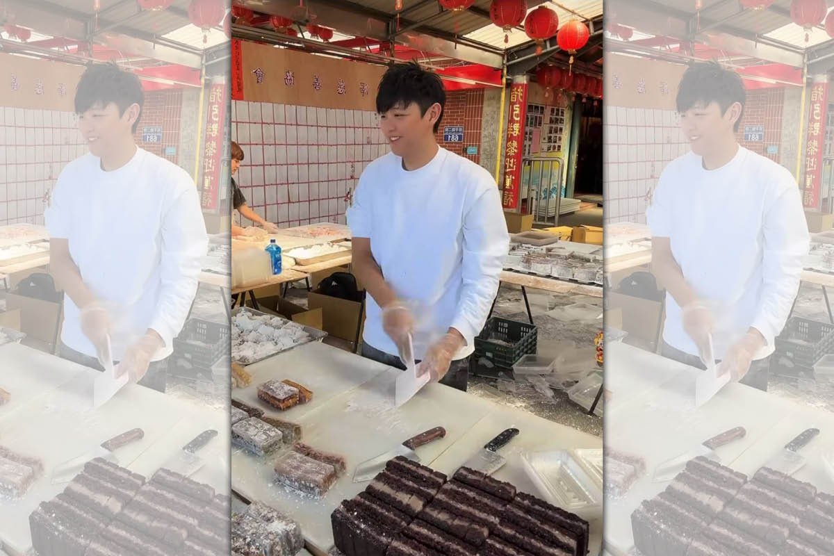 游勝綸過去在東湖市場販售涼糕而被網友封為「東湖市場天菜涼糕哥」。（翻攝自涼糕哥IG）