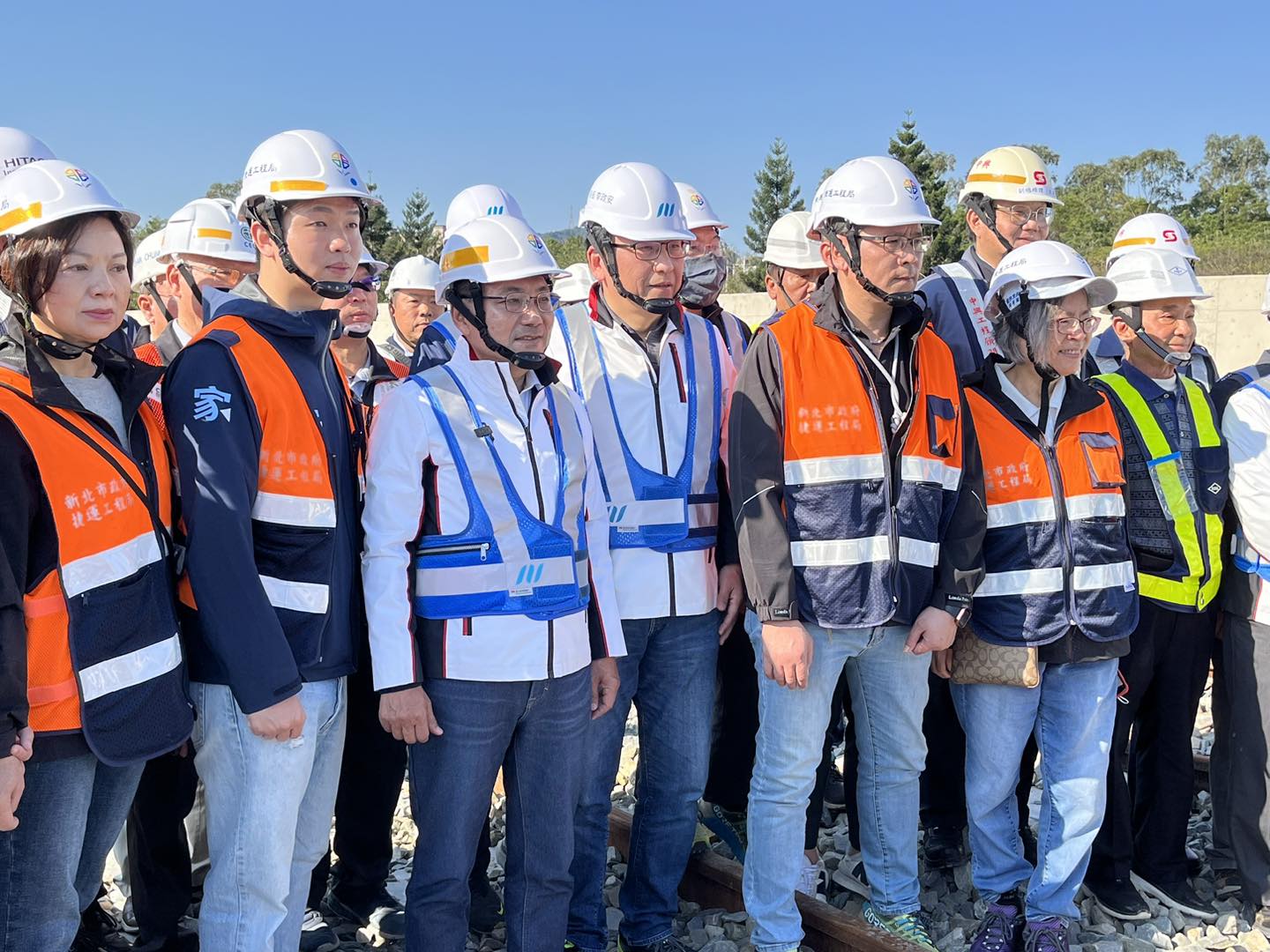 侯友宜今天回來當新北市長，視察捷運工程進度。（新北捷運局提供）