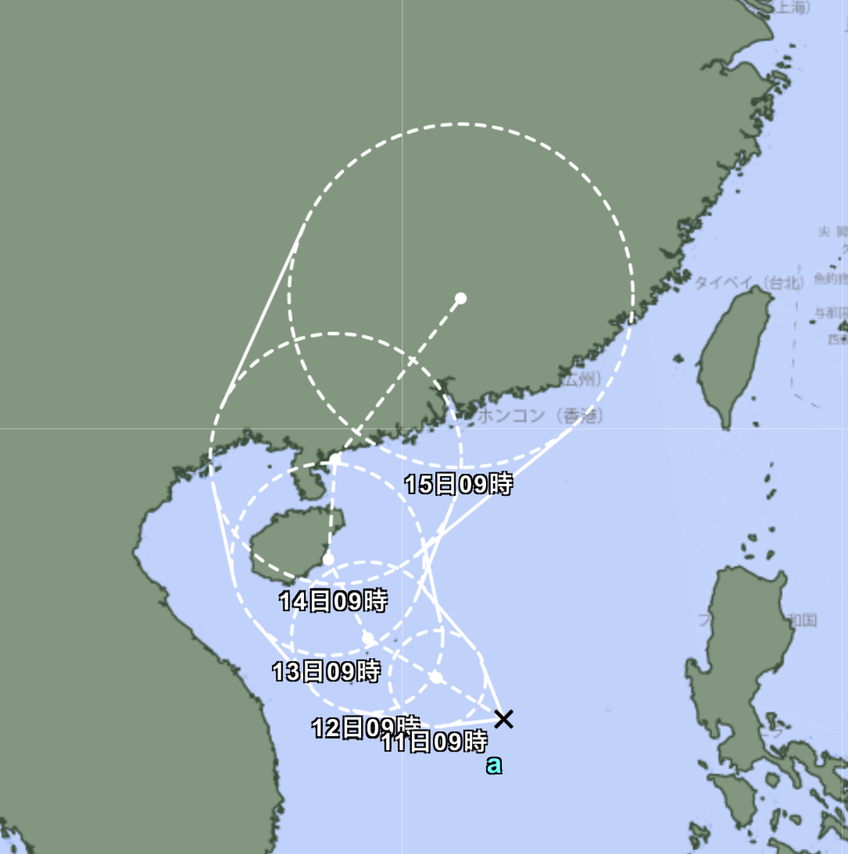 熱帶性低氣壓生成。(翻攝日本氣象廳)