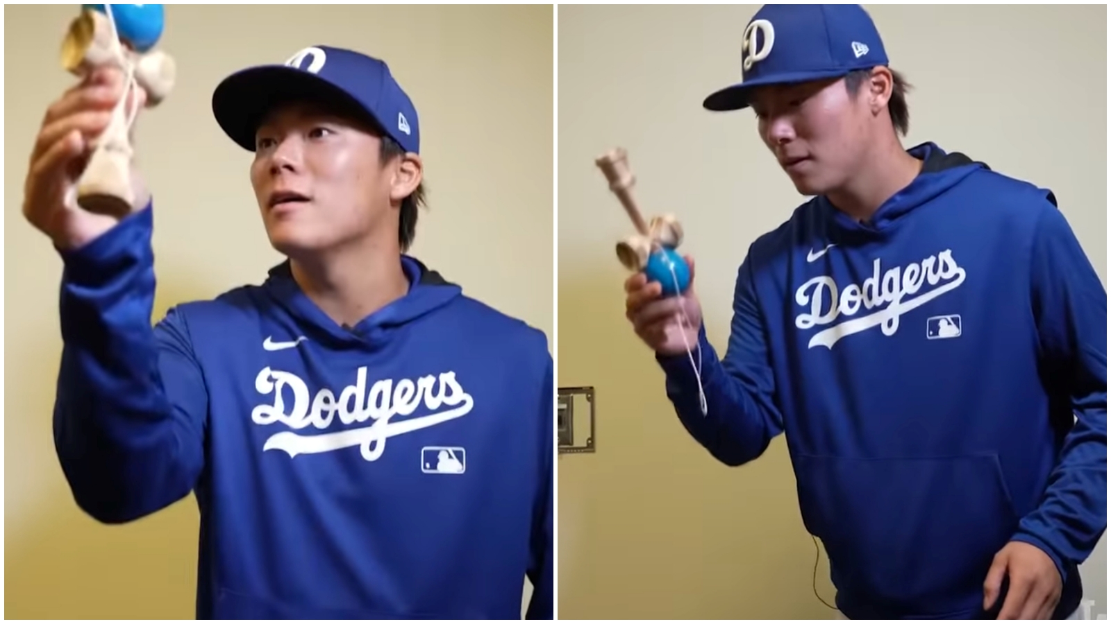 山本由伸很擅長劍玉。（翻攝X）