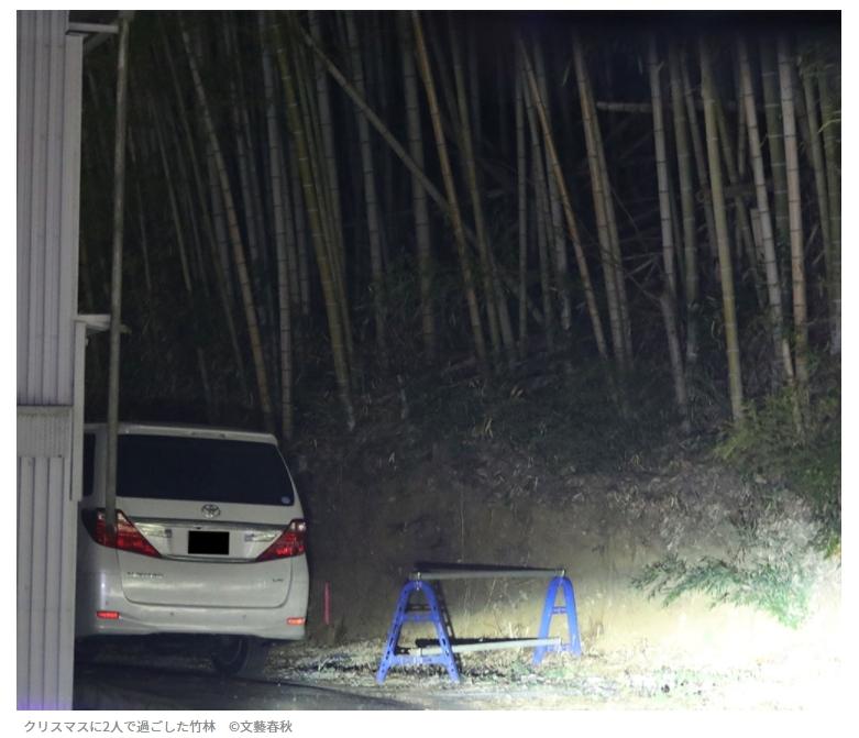 秋元優里遭《週刊文春》爆料疑似與已婚製作人關係親密，更被拍到兩人驅車前往郊外竹林，引發「竹林車震」醜聞。（翻攝自週刊文春）