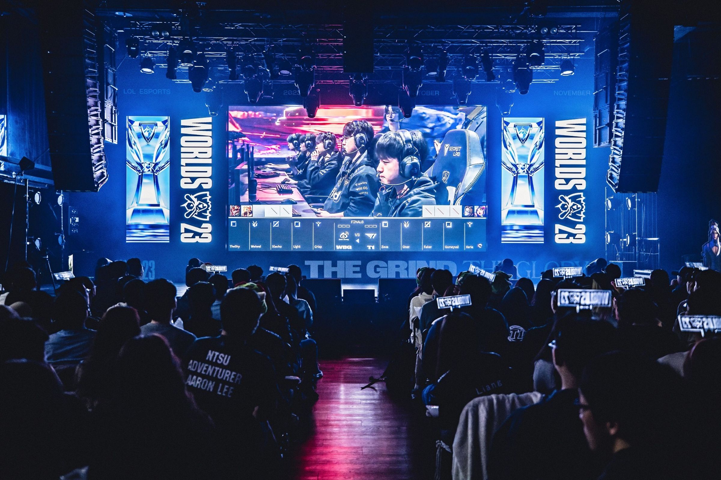 騰訊旗下的《英雄聯盟》開發商「Riot Games」宣布裁員。圖為2023年《英雄聯盟》賽事照。（翻攝自英雄聯盟粉專）
