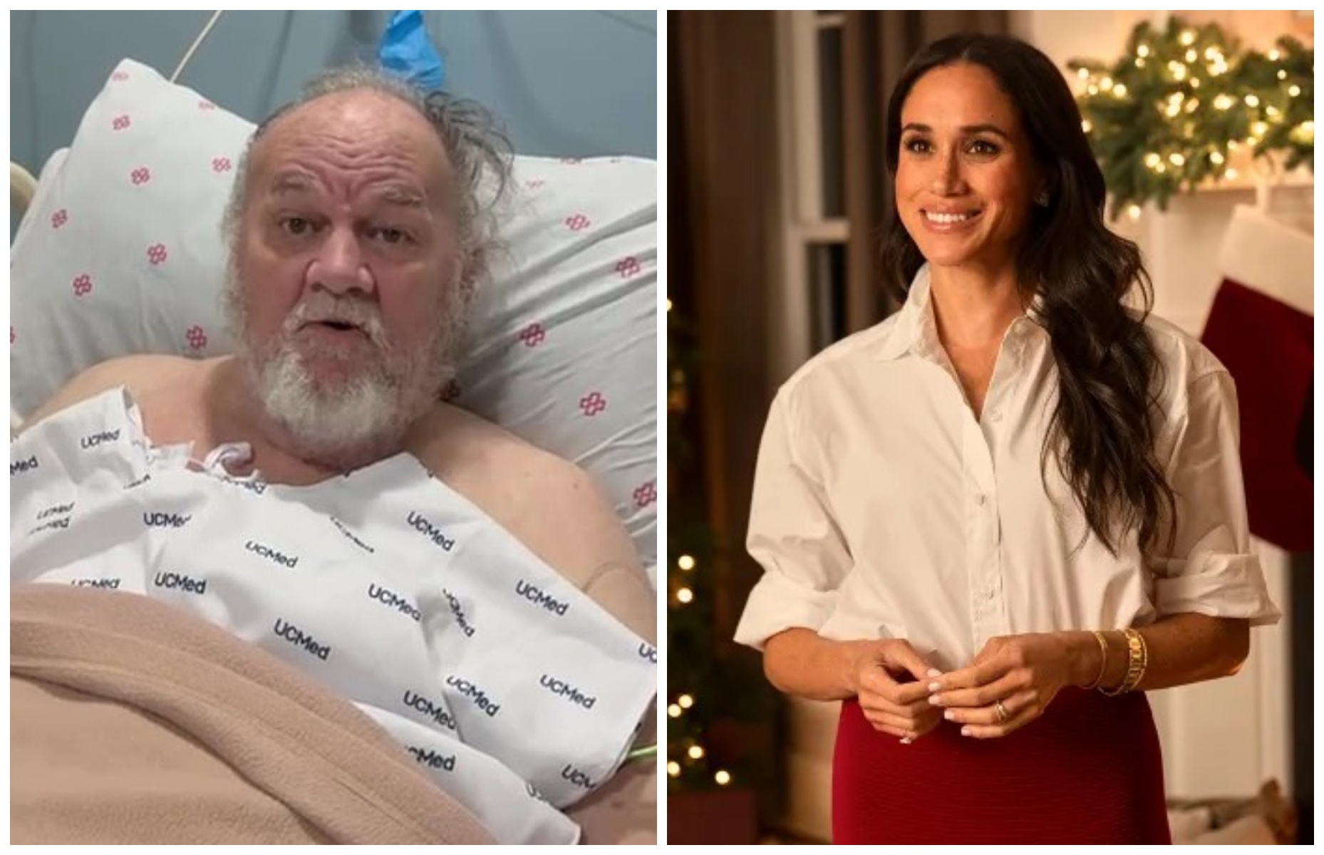 梅根的父親湯瑪斯最近在菲律賓接受截肢手術。（翻攝X@Mikeedakid1、Netflix）