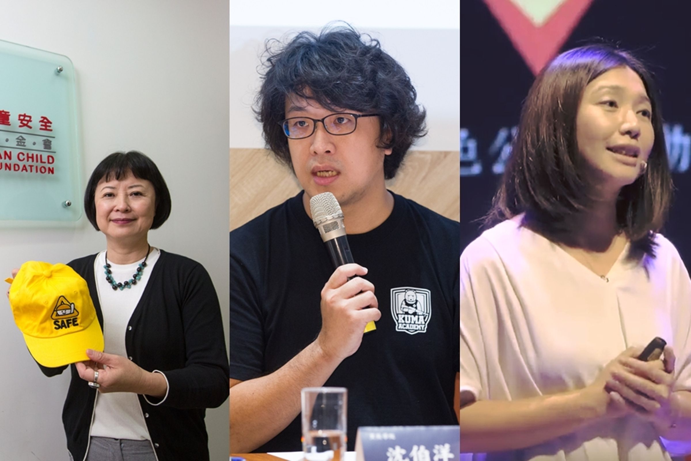林月琴(左起)、沈伯洋和張雅琳分別是民進黨不分區前3名。(翻攝自還我特色公園行動聯盟(特公盟)臉書;本刊資料照)