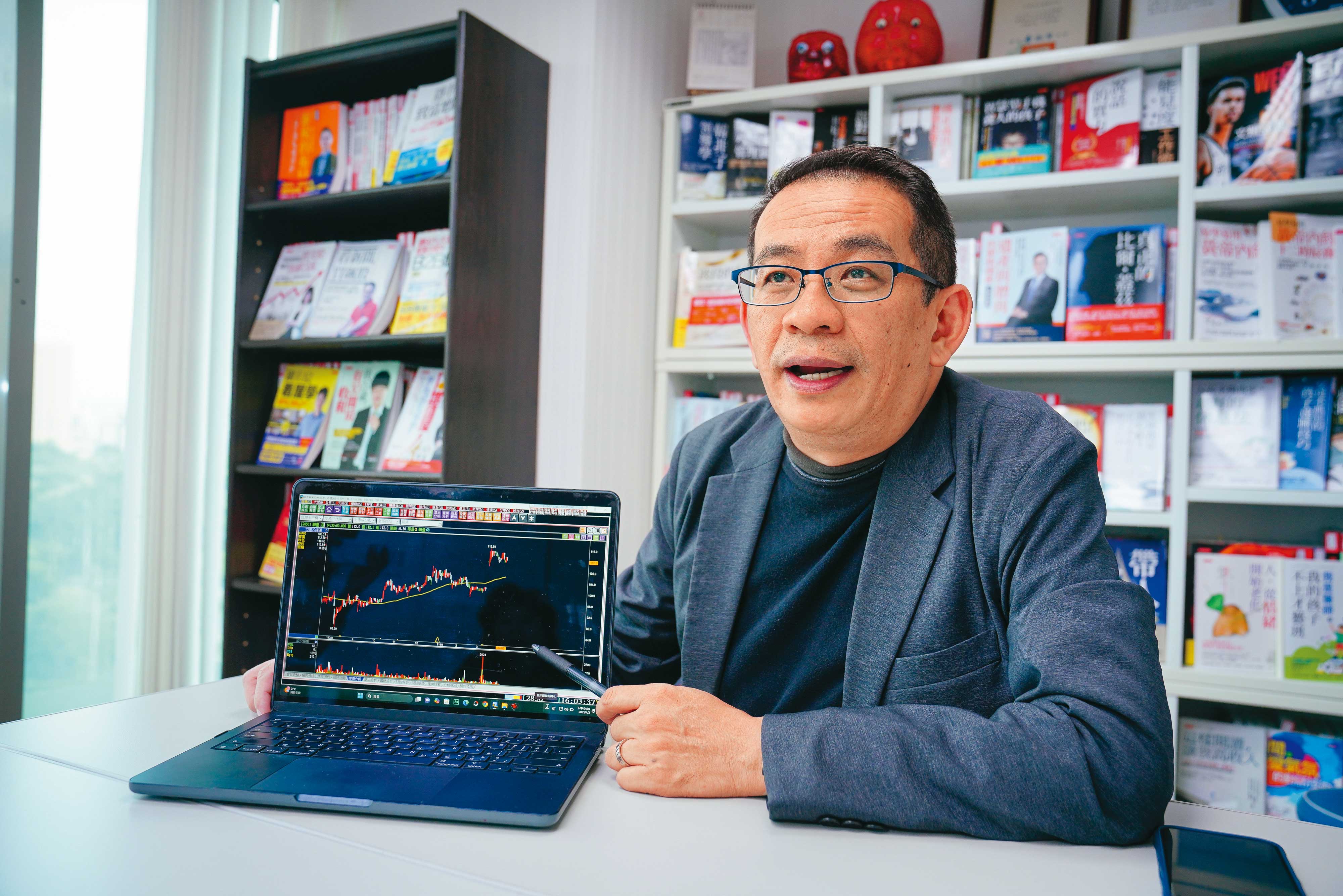 林家洋重視公司基本面，選在股價創新高且成交量放大時大膽買進。