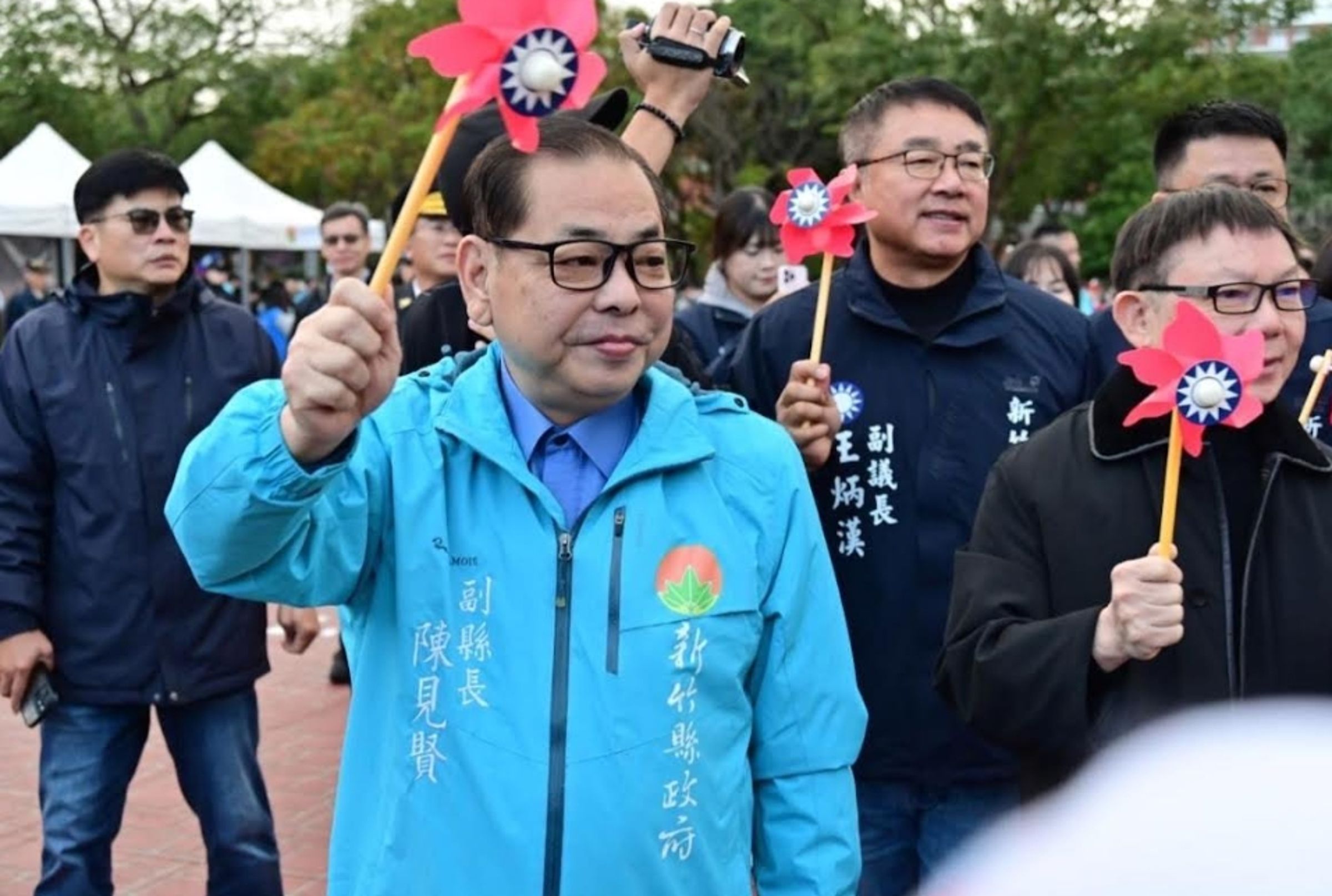 名嘴吳子嘉爆料竹縣副議長陳見賢主導都更重劃、捲入土地弊案爭議，後遭陳團隊否認。（翻攝陳見賢臉書）