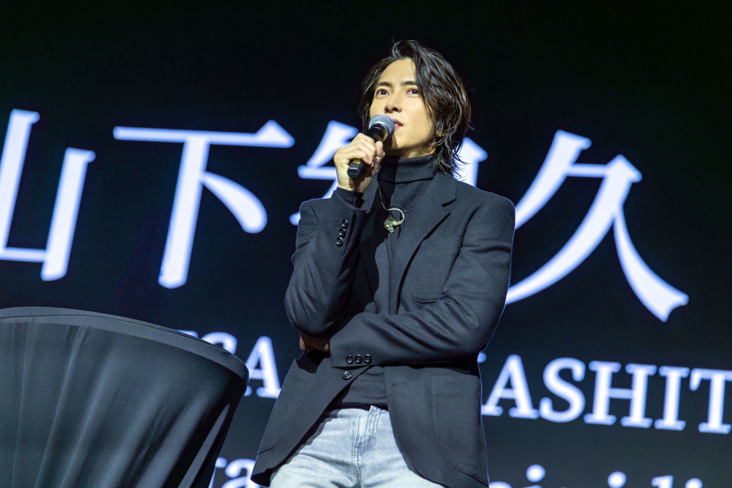 山下智久今（15日）在台北LEAGACY TERA舉辦三場粉絲見面會，與3900名粉絲同樂。（HIGH HOPE提供）