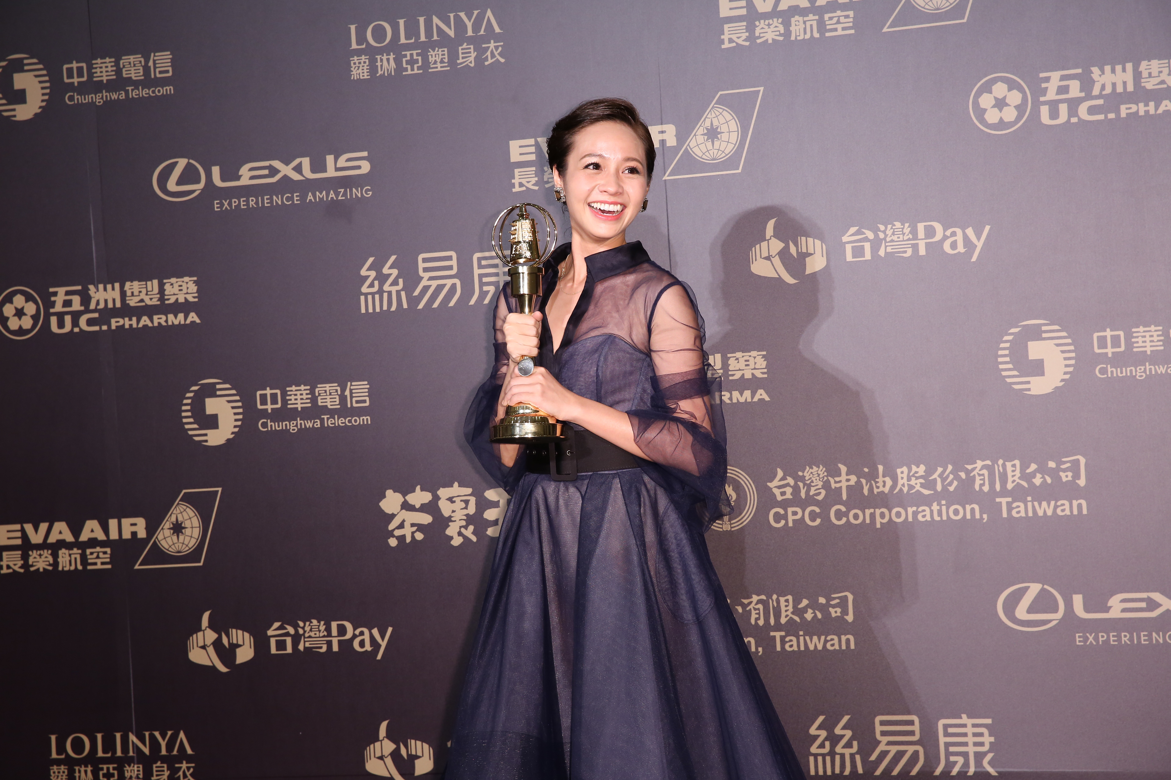 黃姵嘉2018年以《客家劇場–台北歌手》榮獲金鐘獎戲劇節目最佳女主角肯定。（娛樂中心攝）