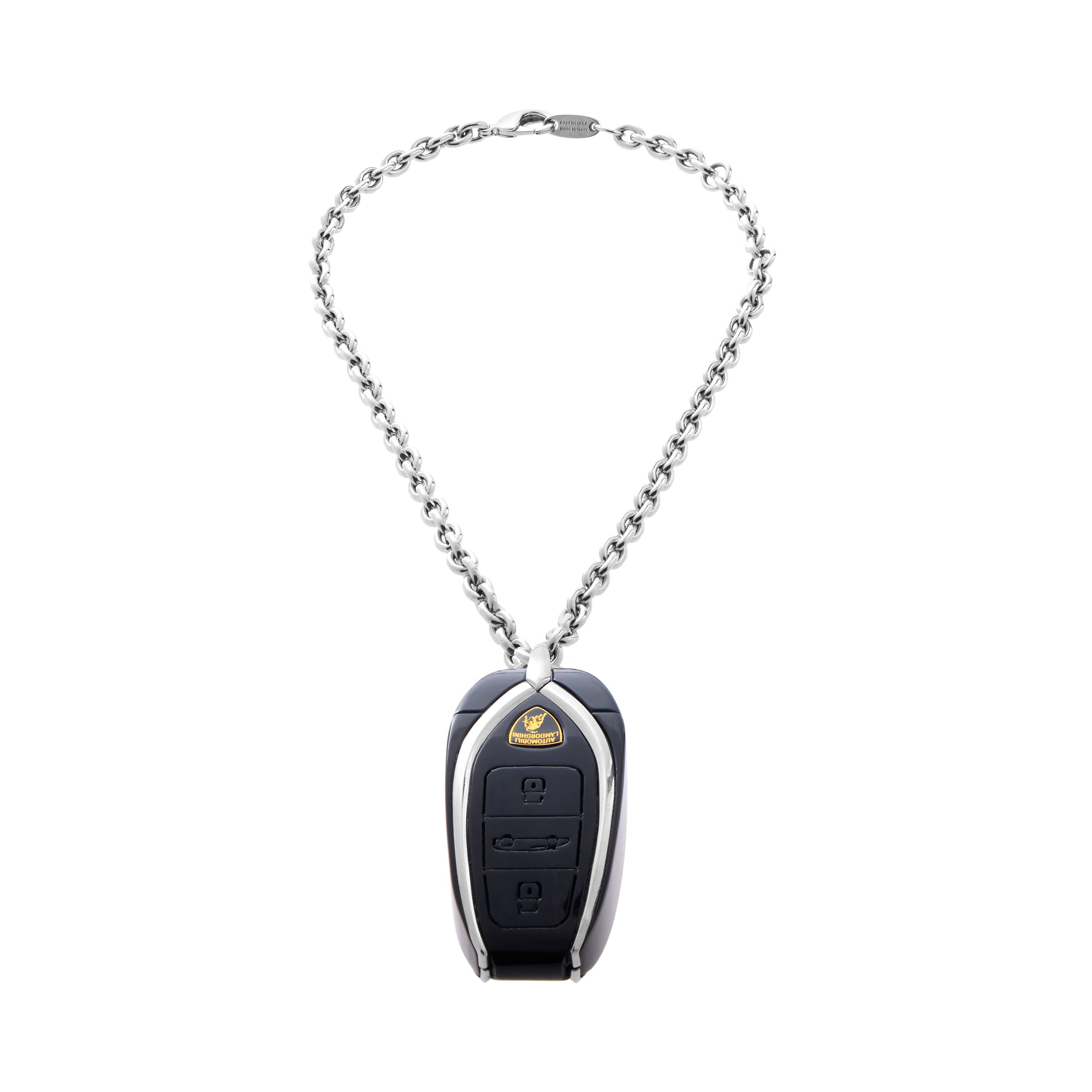 BALENCIAGA | Automobili Lamborghini鑰匙圈造型項鍊。NT$31,700（BALENCIAGA提供）