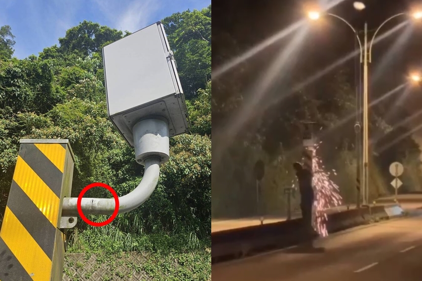 半年累積罰單近30萬!男把「測速照相」當仇人 深夜持砂輪機開鋸報復