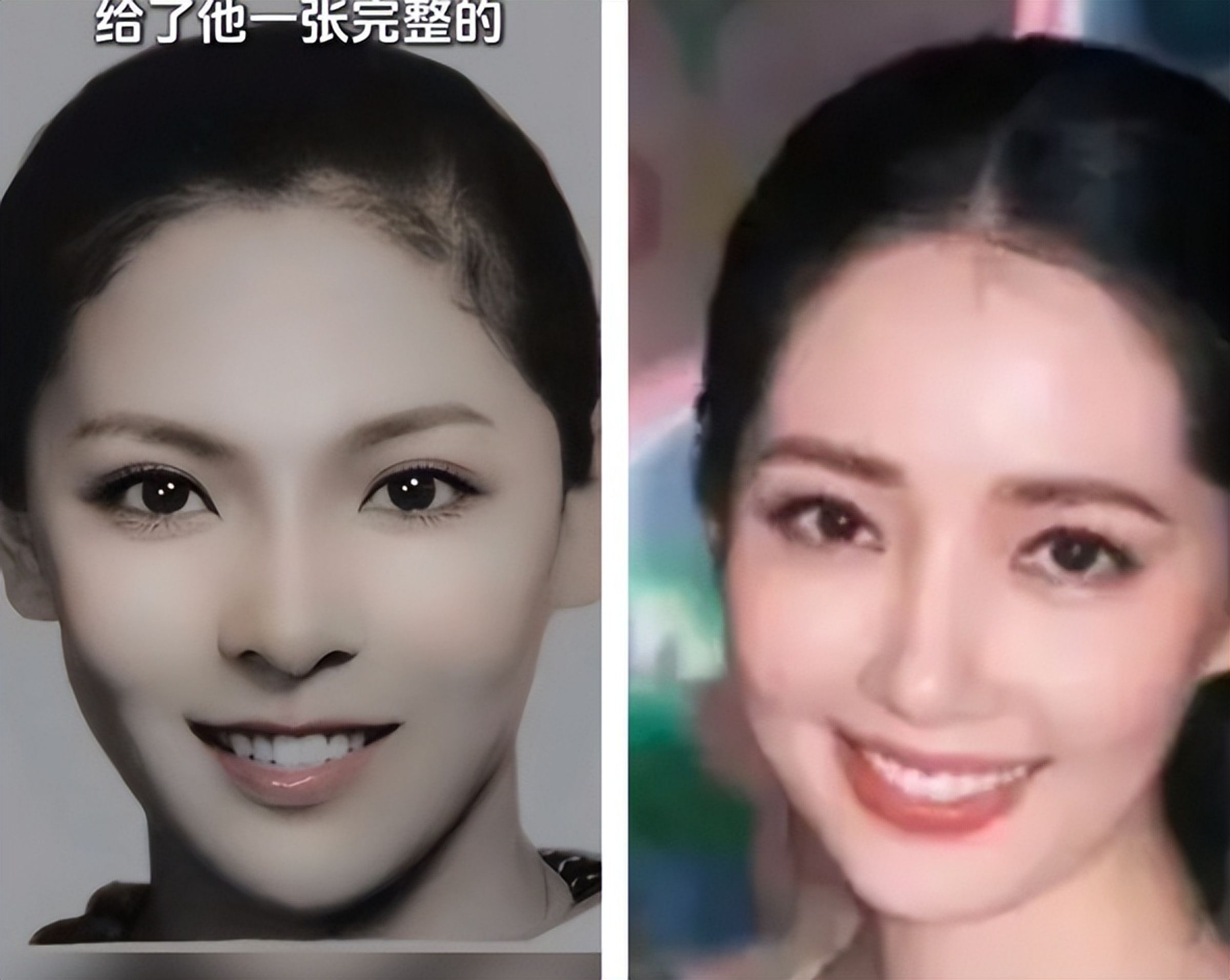 年輕時的向太(左)也被說像郭碧婷(右)。(網路照片)