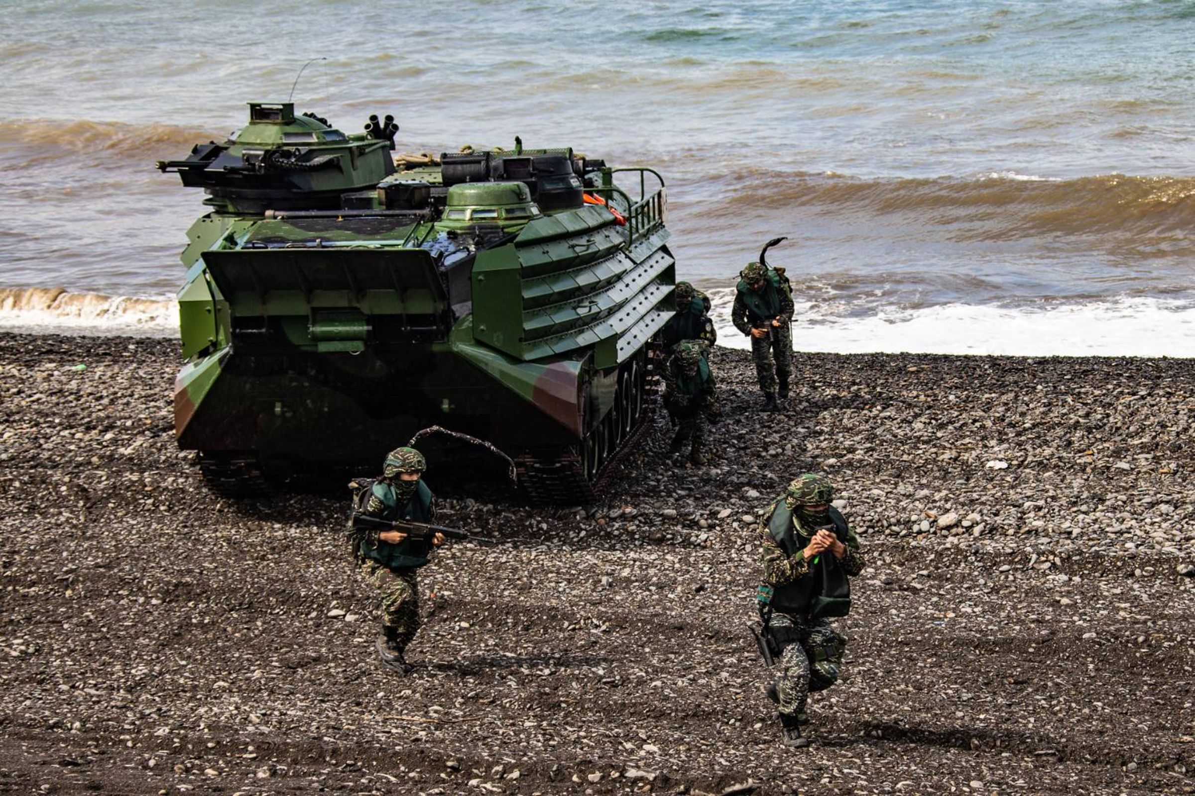 海軍陸戰隊66旅4名軍官涉嫌盜賣武器，遭到聲押。圖片為海軍陸戰隊示意圖。（國防部提供）