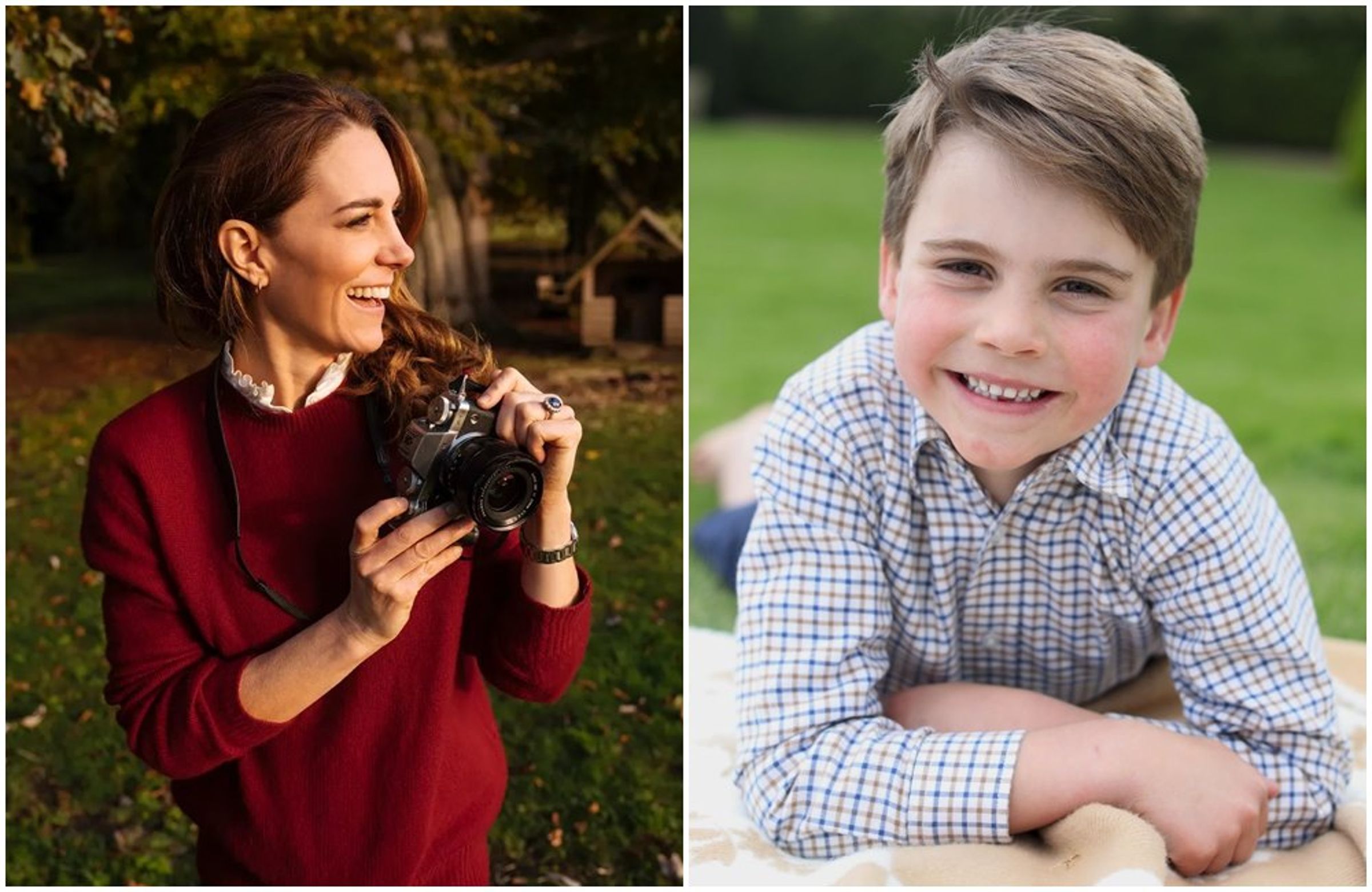 凱特王妃(左圖)親自為路易王子拍攝6歲生日照(右圖)。(翻攝princeandprincessofwales IG)