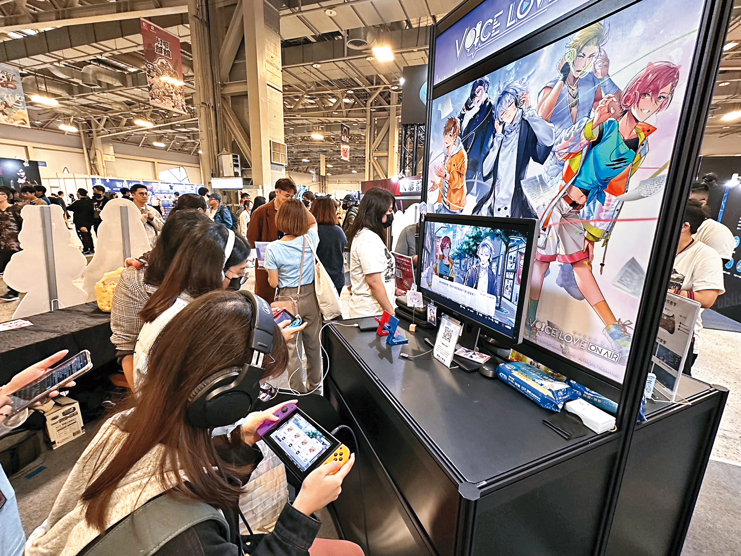 《Voice Love on Air》預計今夏推出任天堂Switch版,先前電玩展中已提供玩家試玩。(大宇資訊提供)