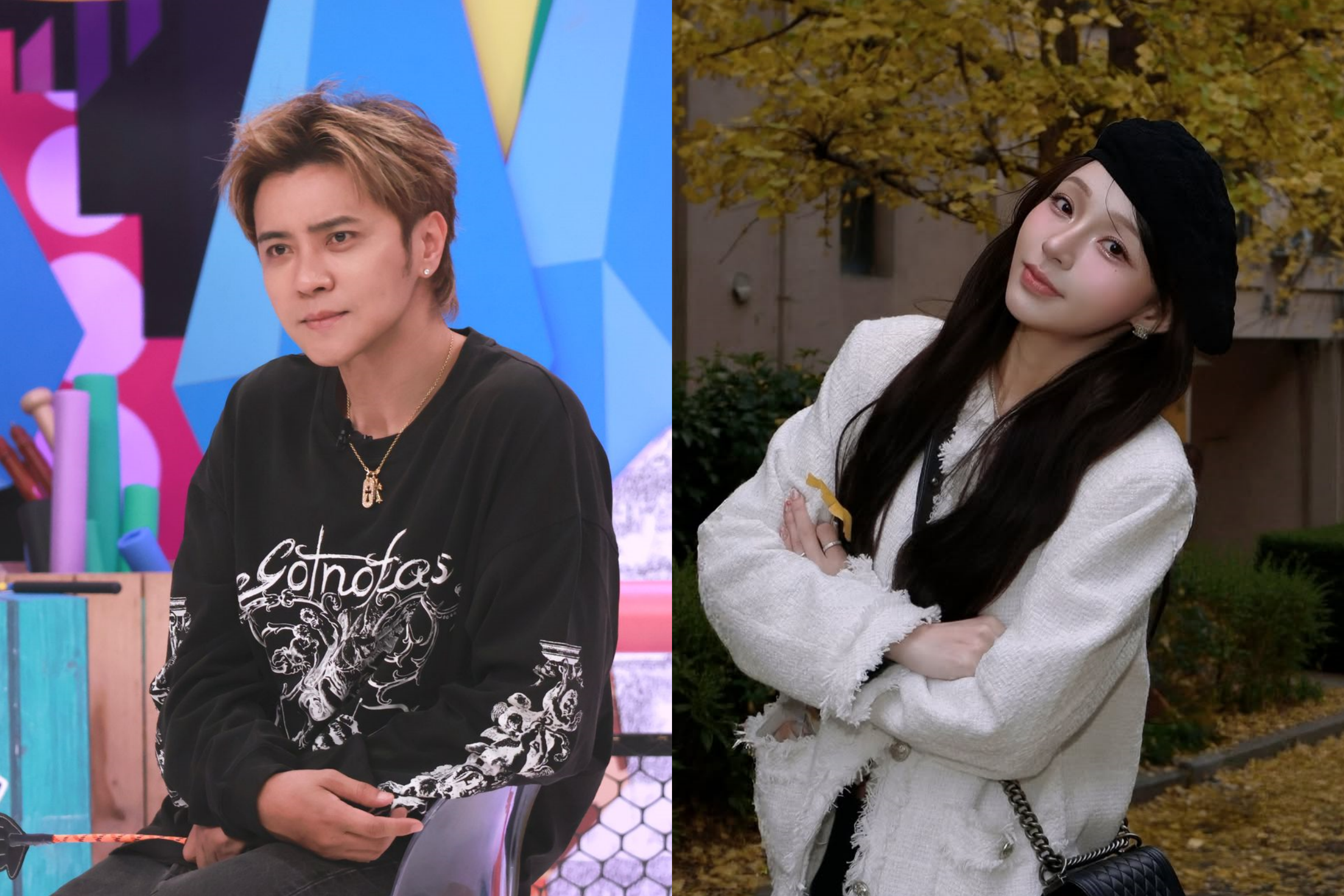 中天綜藝節目《綜藝OK啦》全新一季調整主持人,改由啦啦隊女神林襄(右)搭檔羅志祥。(合成圖,左由中天提供,右翻攝Instagram@95_mizuki)