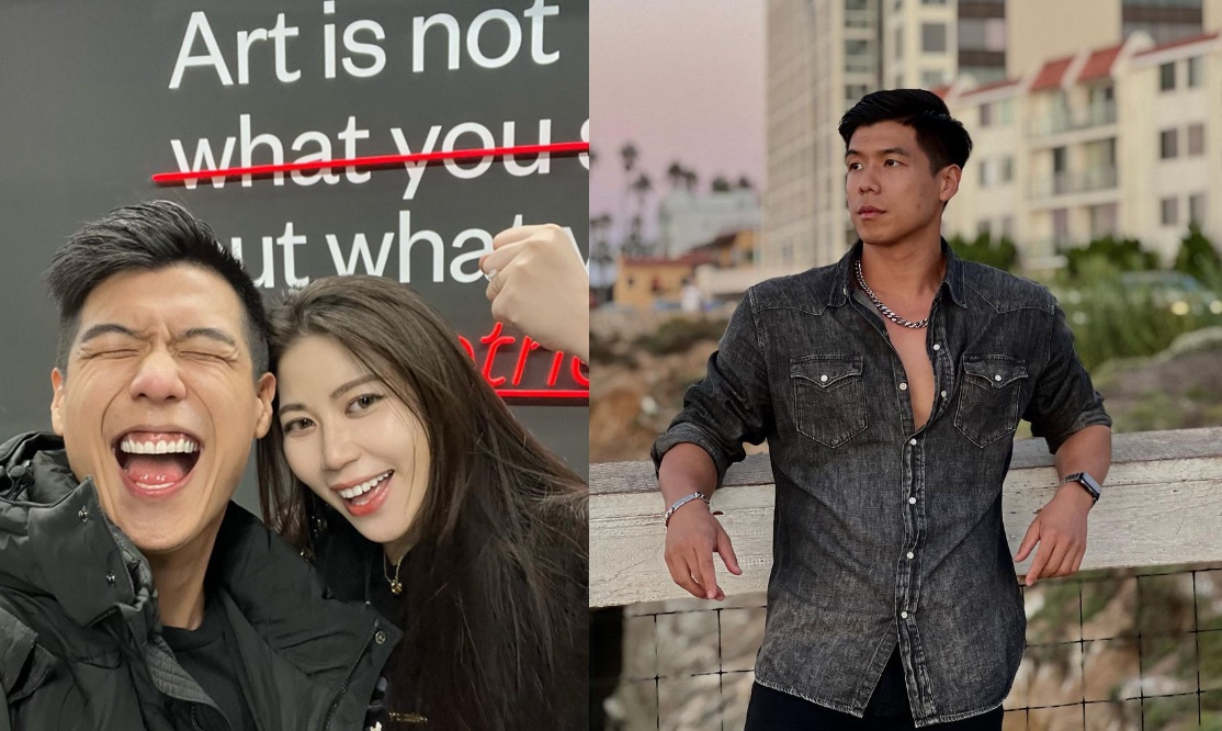 營養師Ricky與前女友白姐一同打拚事業。（左圖，翻攝自IG@jayjay.ch_，右翻攝自IG@chang_ricky_life）