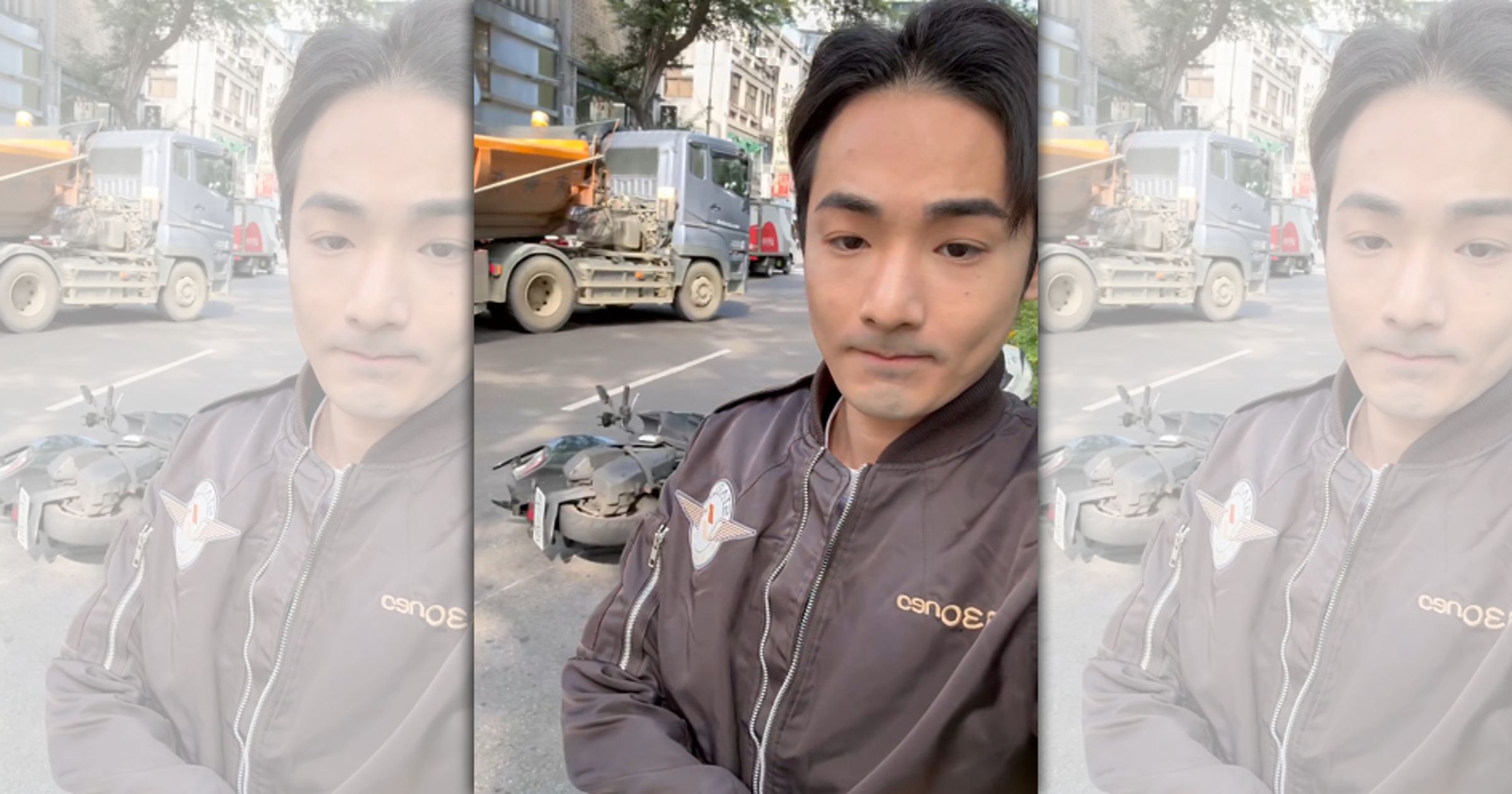 網紅八炯出車禍遭追撞。(翻攝threads)