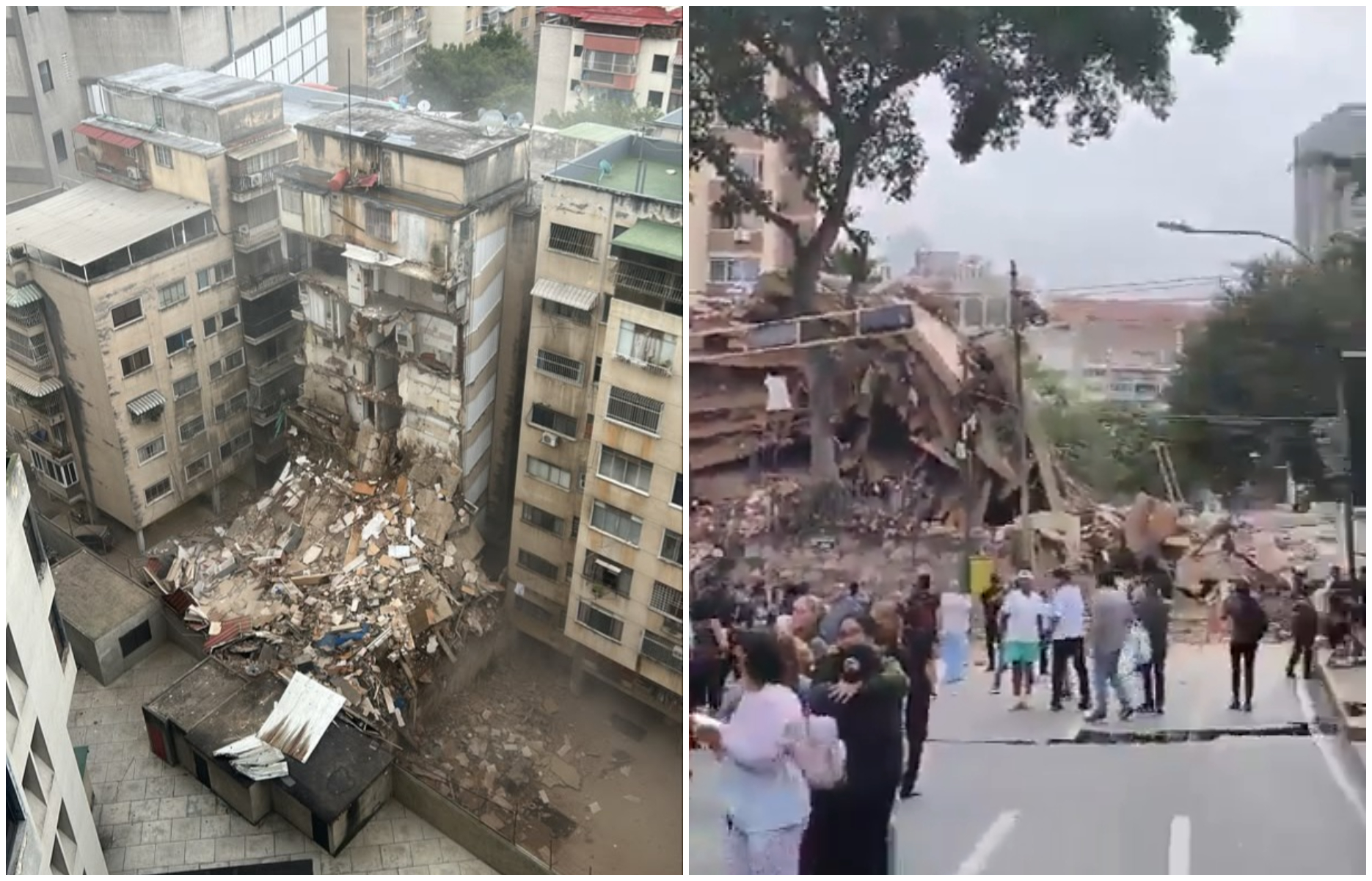 委內瑞拉發生39秒連2起強震，多棟建築倒塌、街頭滿目瘡痍，災情慘重。（翻攝X）