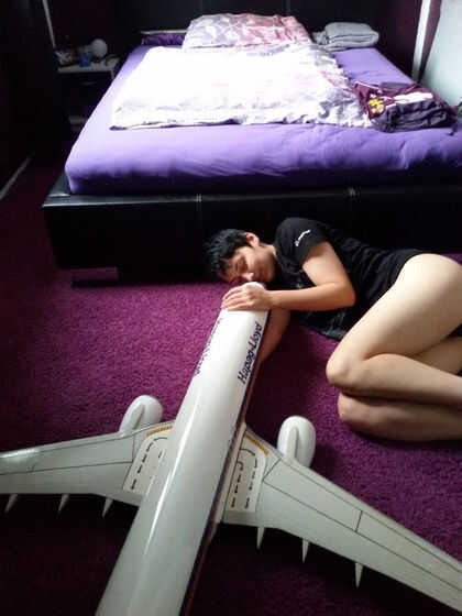 柯布可說，跟波音737-800一起生活的日子，讓她覺得好甜蜜，好快樂。（翻自IG）