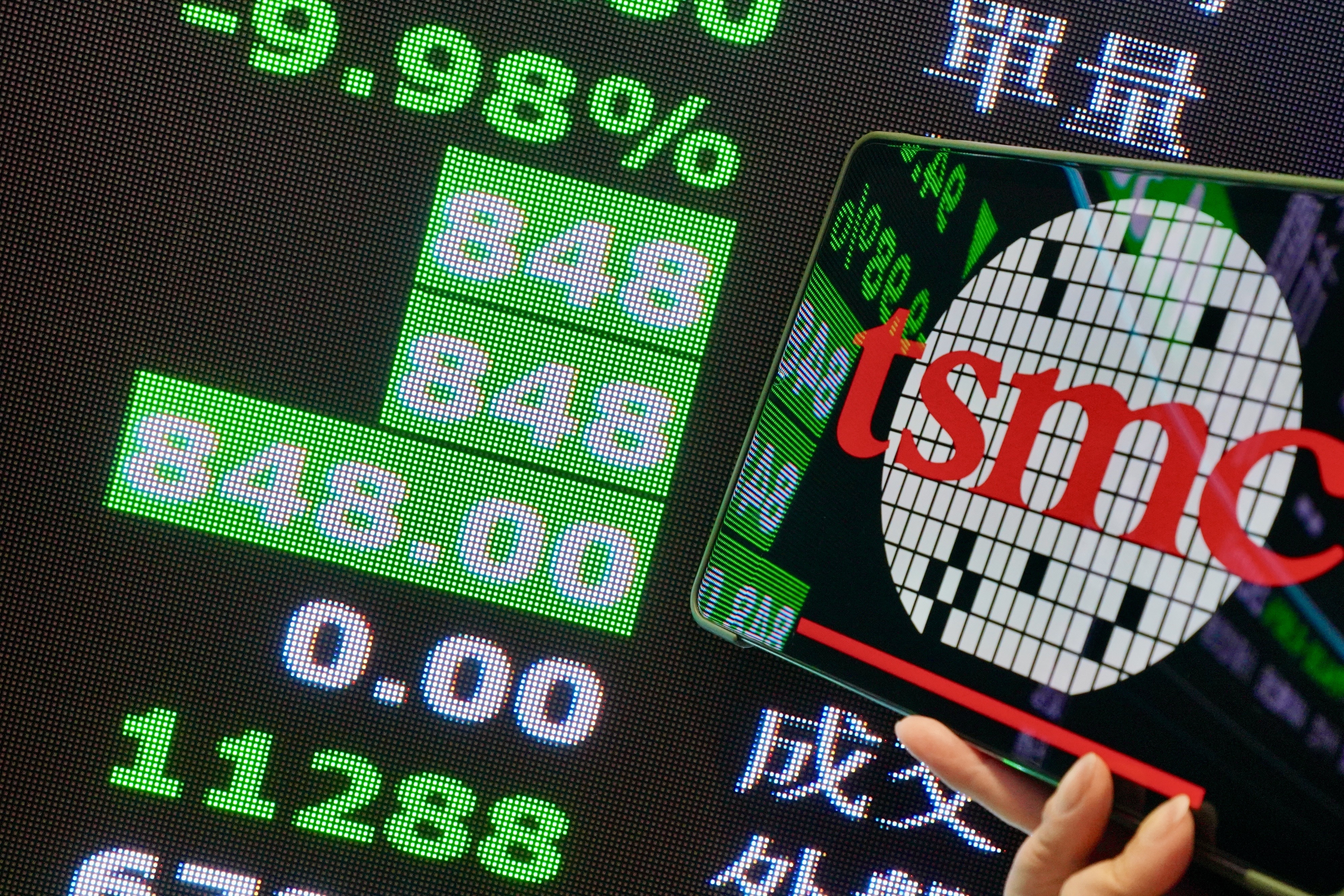 台股開盤大跌，台積電跌停。