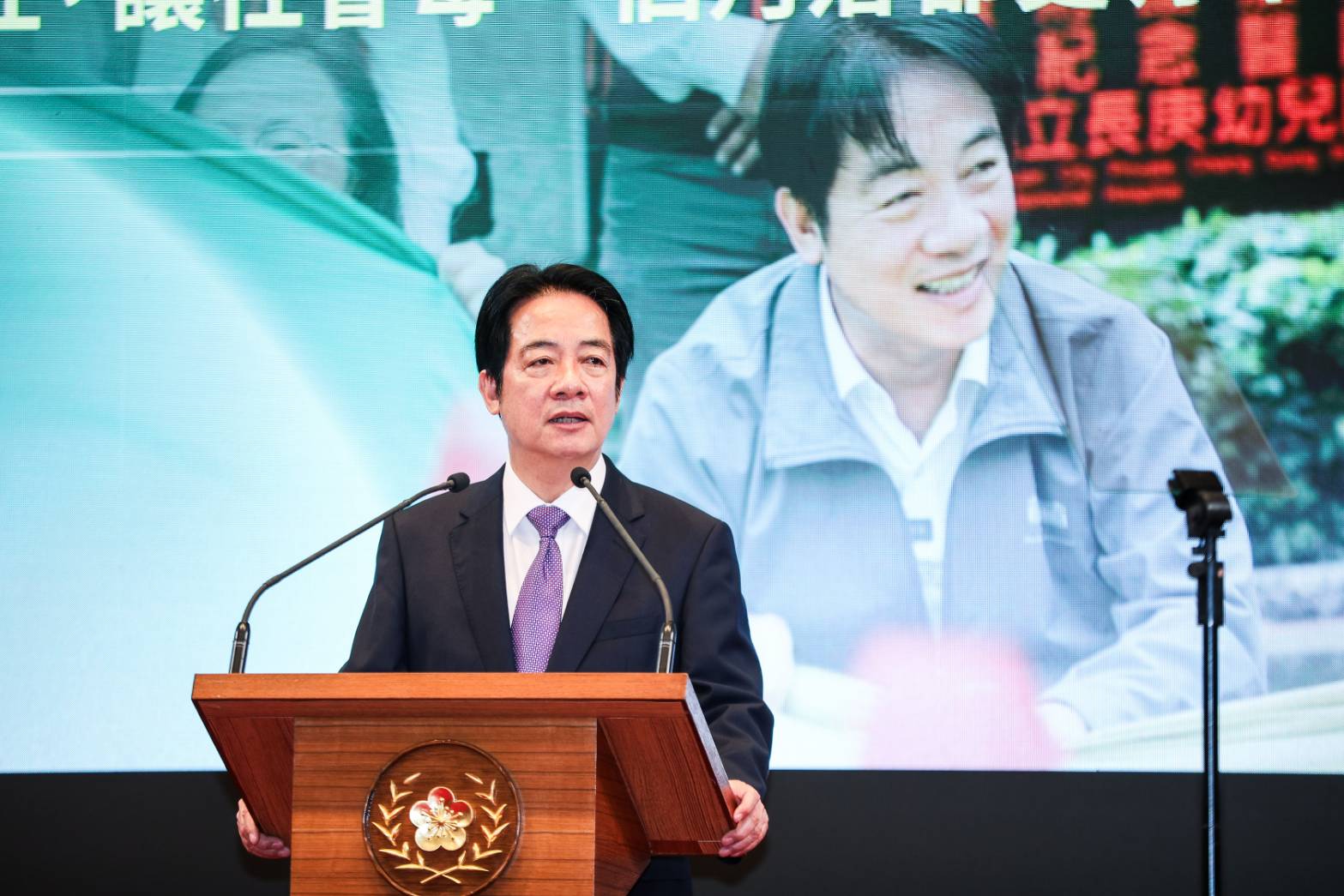 賴清德總統今在就職兩週年演說上提出0到18歲每個月5,000元成長津貼的構想。(鏡報鄒保祥)