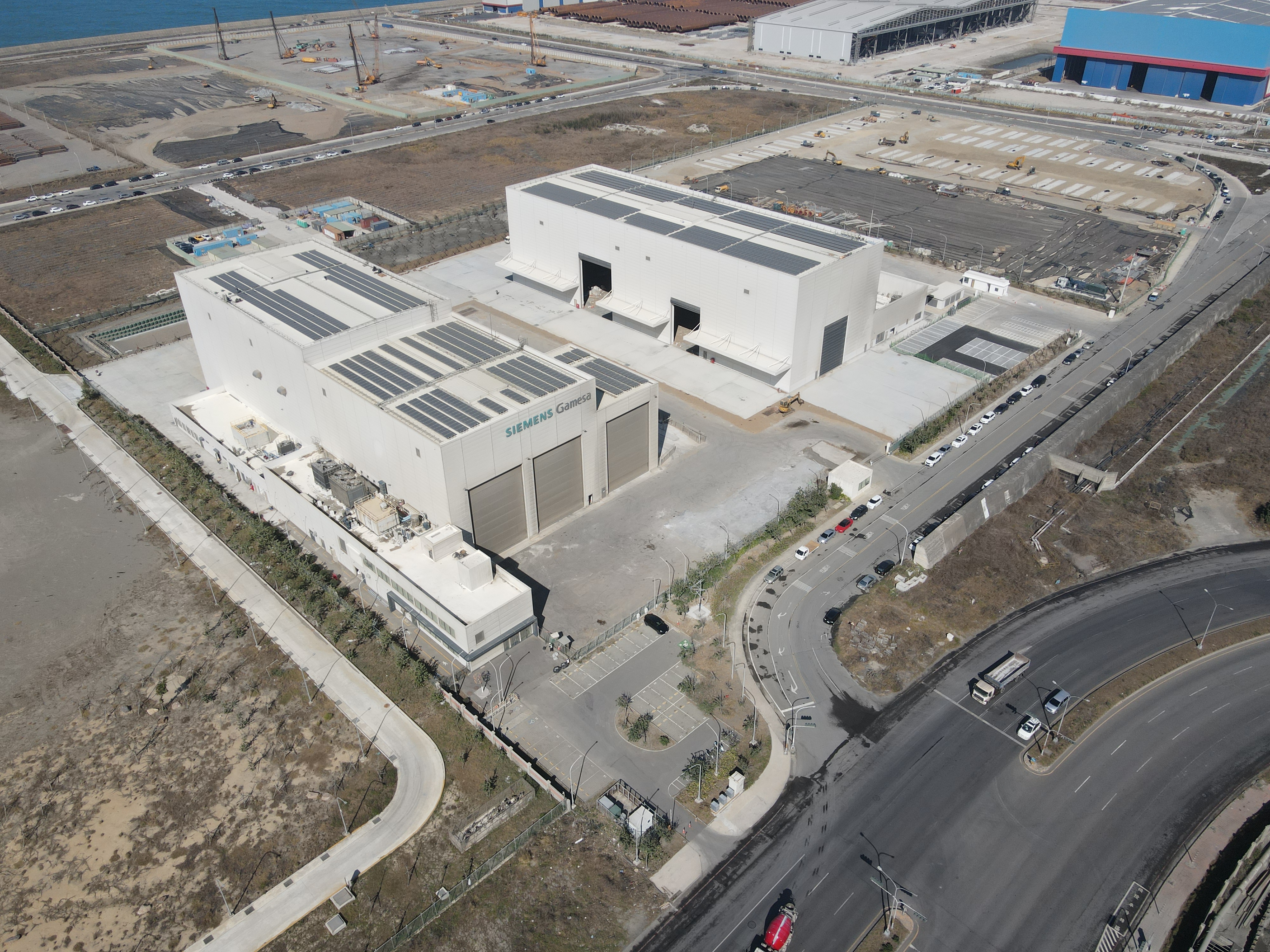 西門子歌美颯台中風機機艙廠擴建工程可望提早完工。（西門子歌美颯提供）