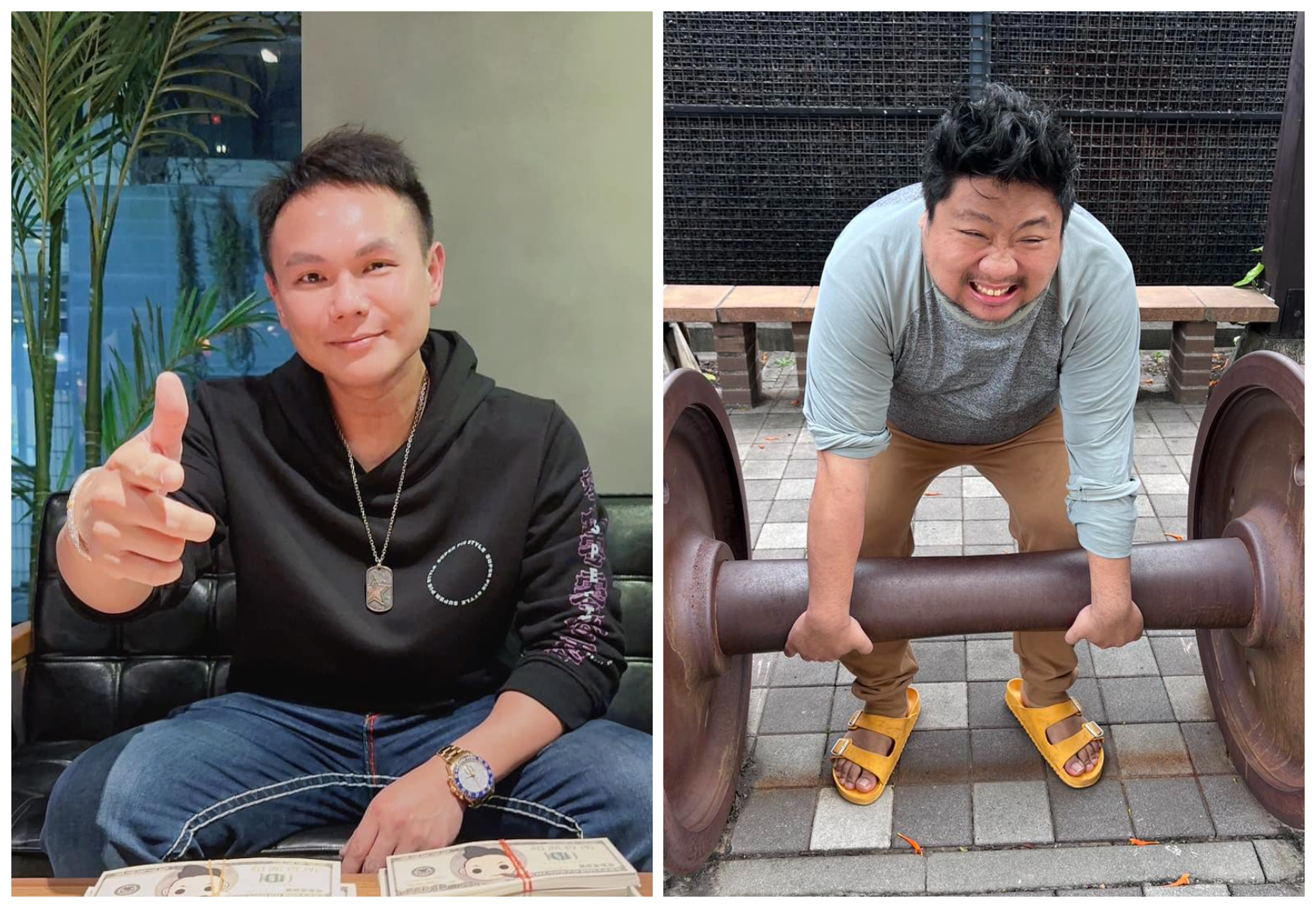 超哥（左圖）和統神（右圖）先後惹出爭議。（翻攝超哥臉書、統神臉書）