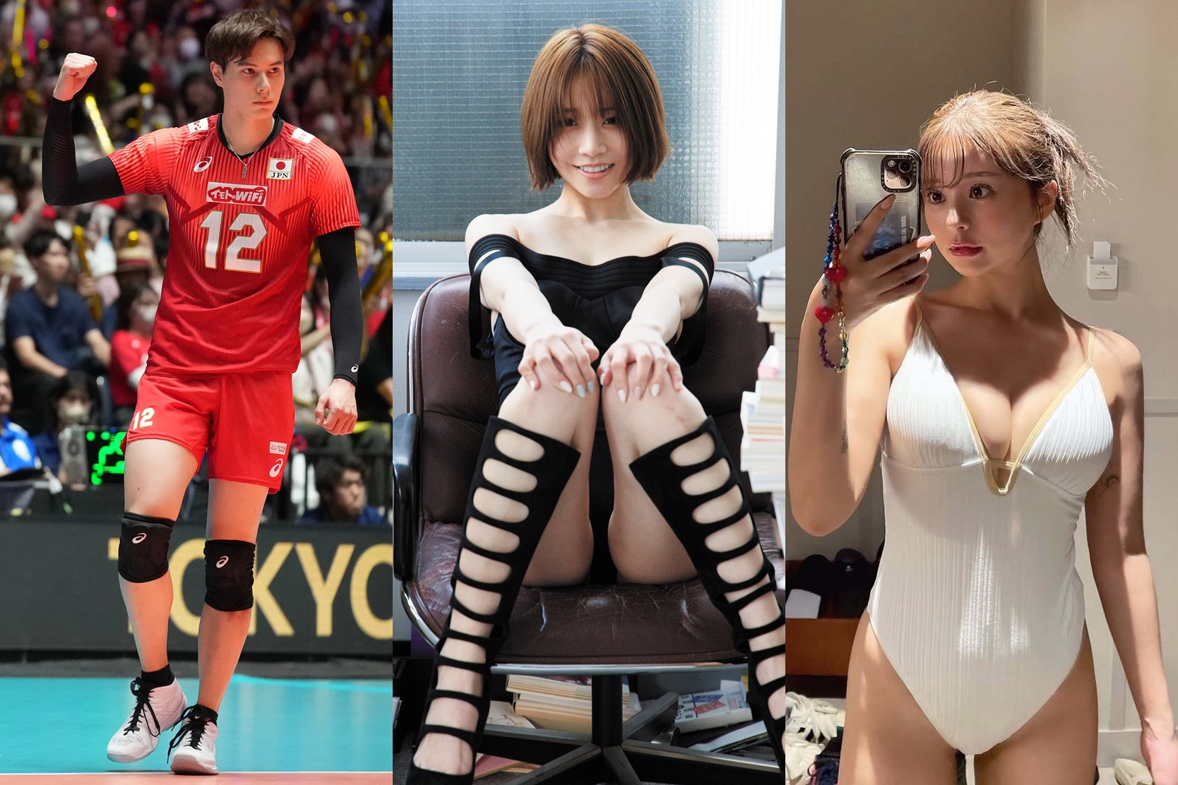 高橋藍爆出劈腿河北彩伽、uka.的醜聞。（翻攝網路）