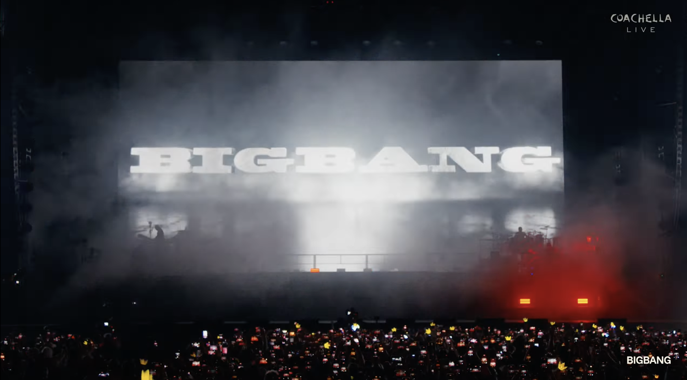 BIGBANG開場即讓現場8萬名觀眾尖叫到不行。(截圖自科切拉YT)