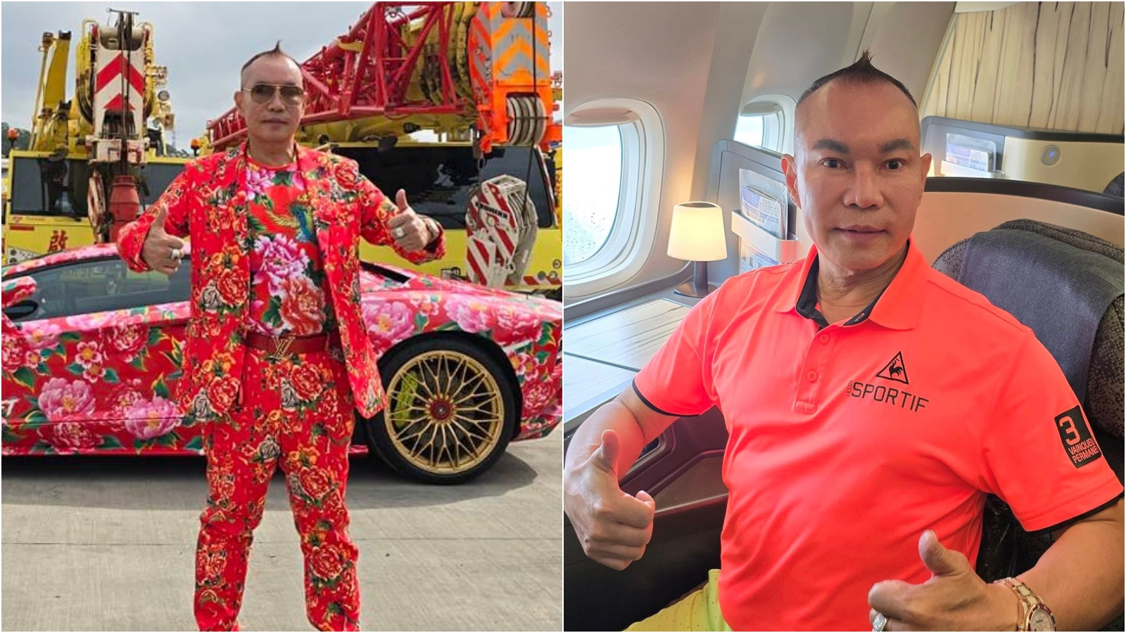 吊車大王胡漢龑因坐板凳一事，意外在社群引發討論。（翻攝胡漢龑、啟德機械起重工程-股公司﻿臉書）