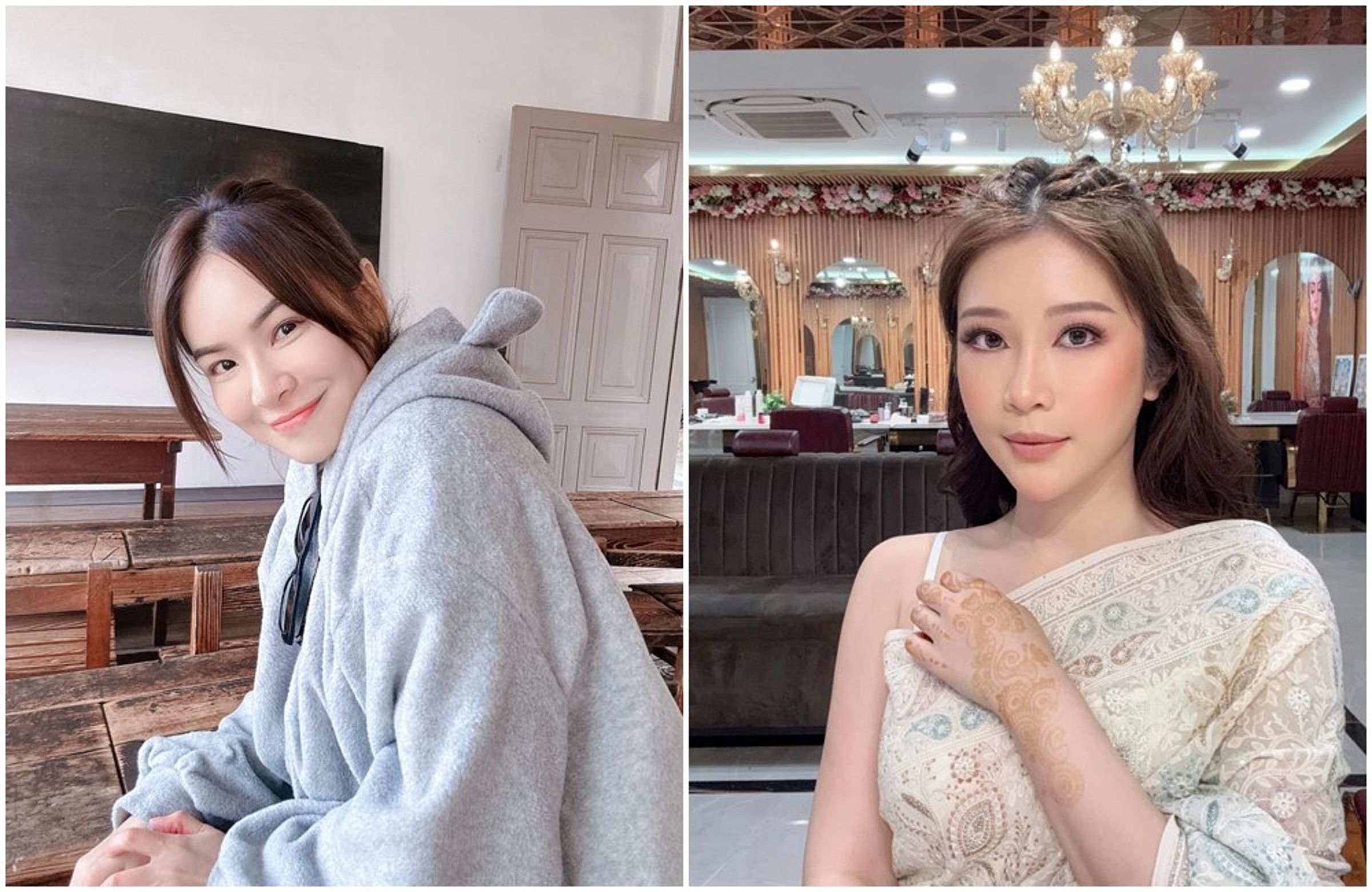 雞排妹(右圖)不滿被陳沂(左圖)叫「前科犯」,台北地檢署23日處分不起訴陳沂。(翻攝鄭家純臉書、陳沂臉書)