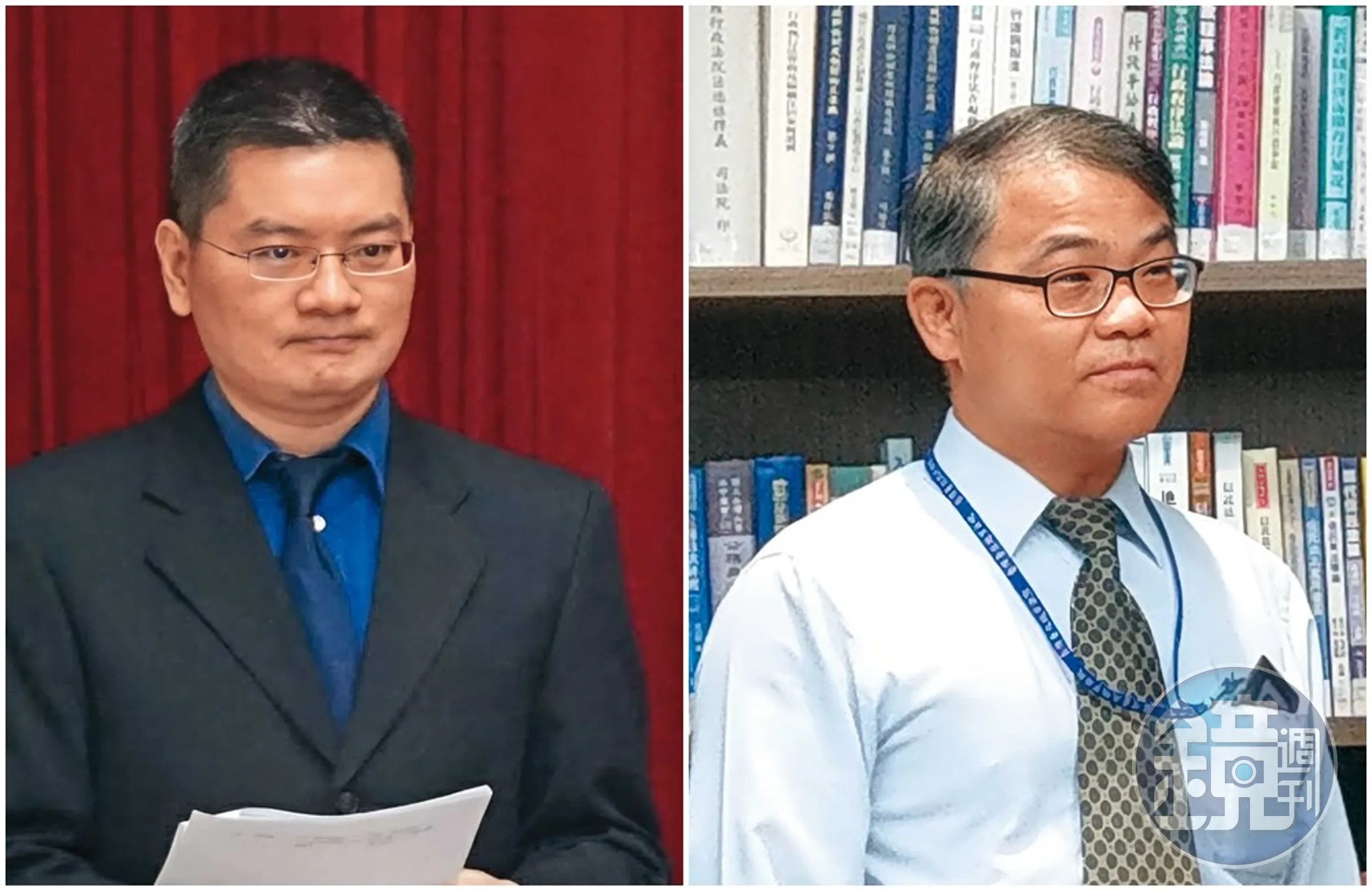 高院法官陳勇松(右圖)在鍾文智案造假,遭監察院彈劾。/高院前庭長邱忠義法官(左圖)在鍾文智脫逃案有重大疏失遭拔職,涉及偽造裁定內容遭查辦。