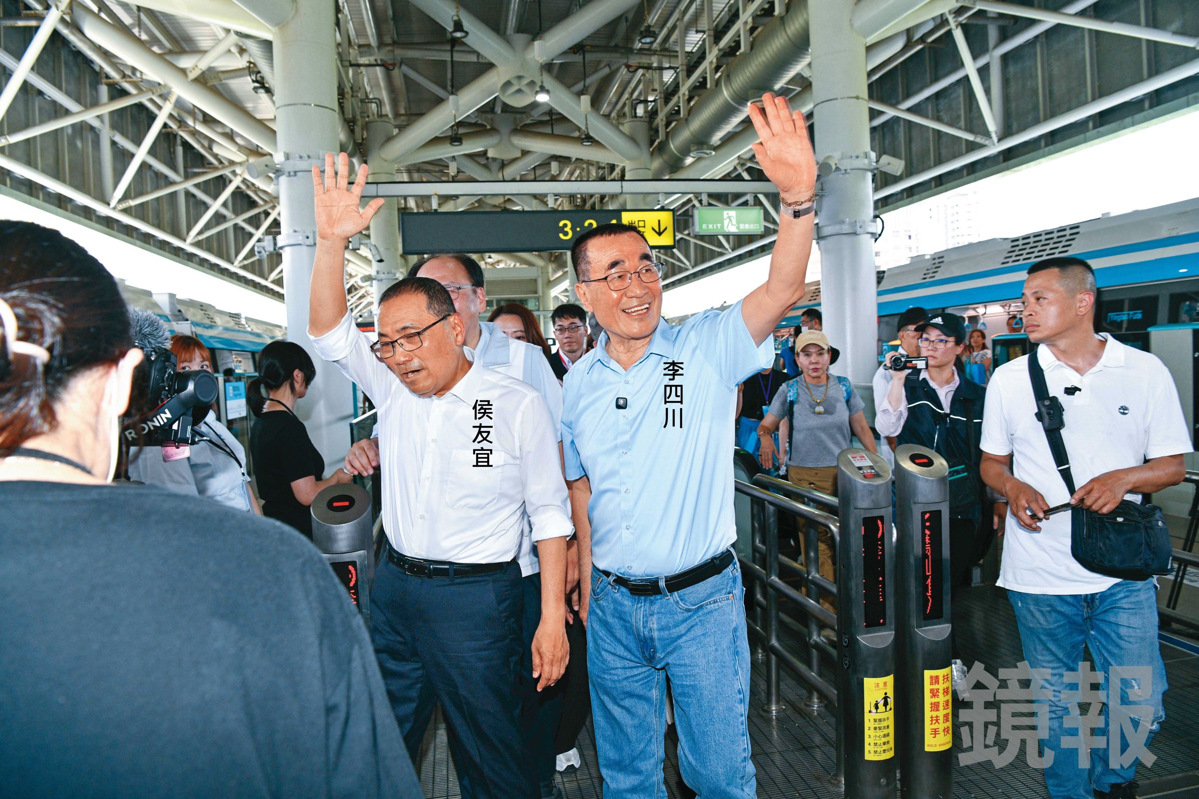 捷運三鶯線日前通車,李四川指出,會在現任市長侯友宜基礎上,推動捷運建設7線齊發。(鏡報李智為)