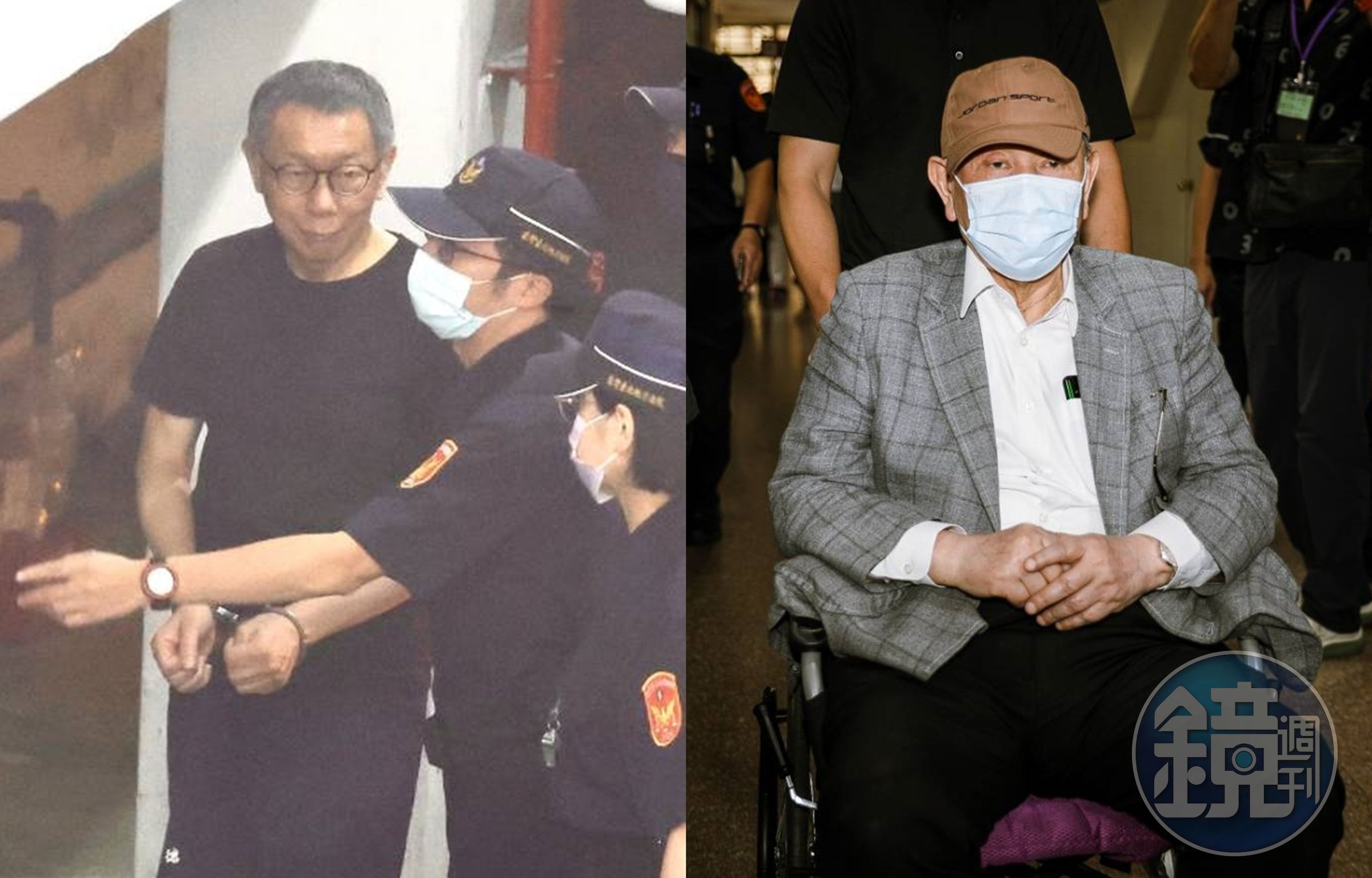 本刊整理柯文哲（左）在偵查及審理時對「小沈1500」的說法，柯不完全承認也不完全否認，並未清楚說明。
