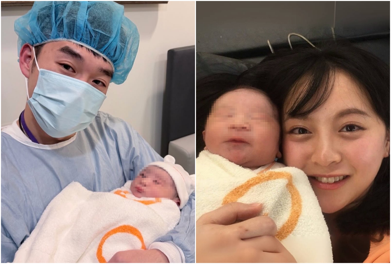 王齊麟今在社群媒體po文，宣布老婆陳詩媛順利生產兒子的消息，他也大方曬出兒子的照片。（翻攝自王齊麟IG）