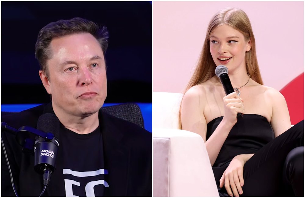 薇薇安(右)與父親馬斯克(左)關係決裂。(翻攝vivllainous IG、
Peter H. Diamandis YouTube頻道)