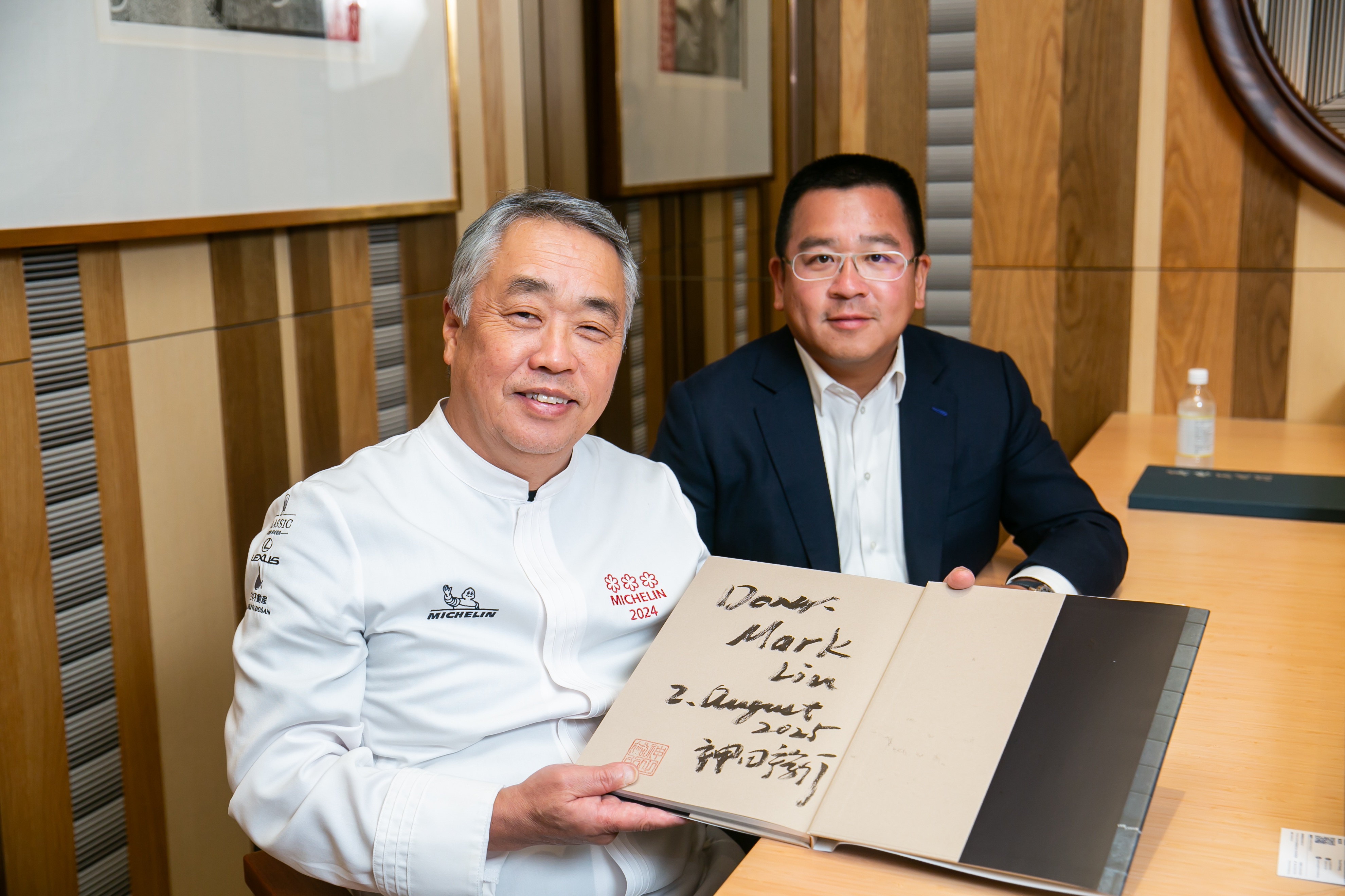 連續18年獲得東京三星、日本摘星最多的米其林名廚神田裕行，與劉恆昌是相識近20年好友，繼2023年客座6日秒殺後，今年為台北萬豪10周年慶再次來台。