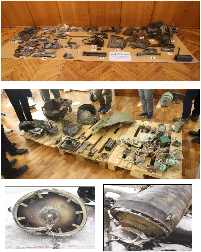 烏克蘭軍方查獲北韓武器的殘骸。（翻攝自南韓國家情報院官網）