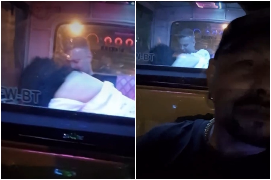 一名泰國司機在臉書抱怨表示，一對外國男女搭他的車，竟上演活春宮。（翻攝自Somnuck Chanagune臉書）