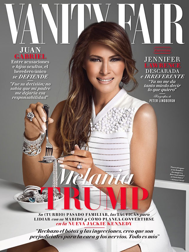 梅蘭妮亞曾登上墨西哥版《浮華世界》2017年2月號封面。（翻攝Vanity Fair Mexico）