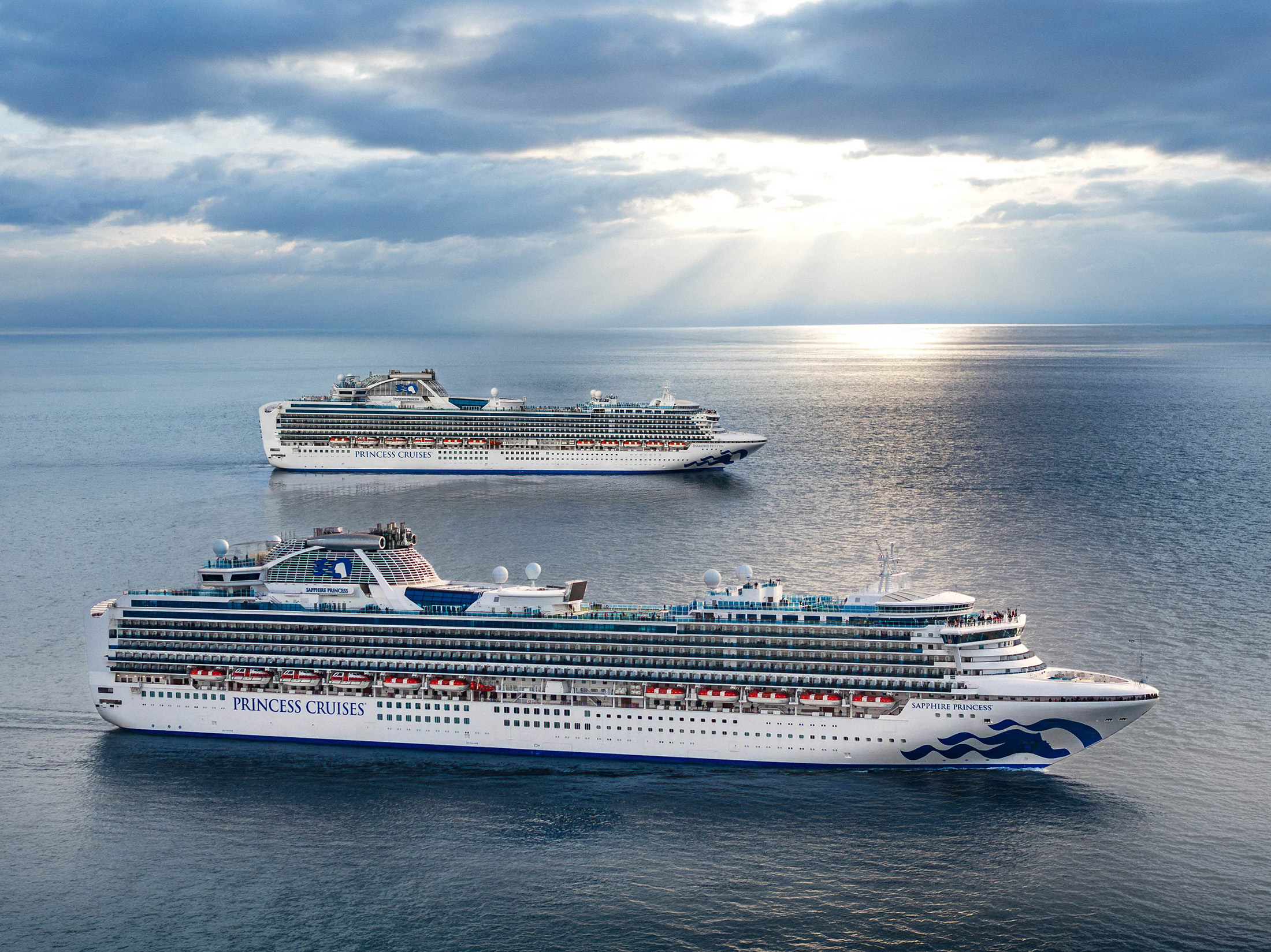 公主遊輪發布規模再創新高的亞洲部署計畫，將由鑽石公主號（Diamond Princess）與藍寶石公主號（Sapphire Princess）首度以東京為母港出發。（公主遊輪提供）