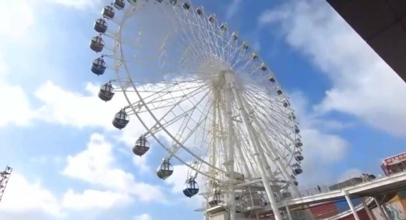 台中驚傳有一對男女在百貨摩天輪內發生性關係。（翻攝畫面）