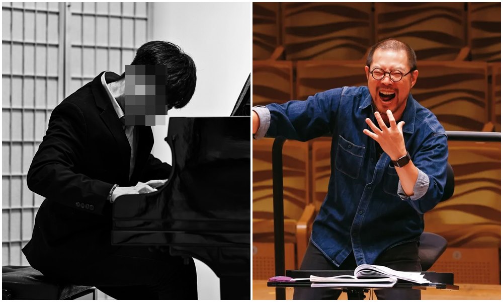 楊姓鋼琴家（左圖）墜樓，疑似生前的遺書曝光，點名衛武營總監簡文彬（右圖）找他排練半年，最後卻找別人。（翻攝臉書／本刊資料照）