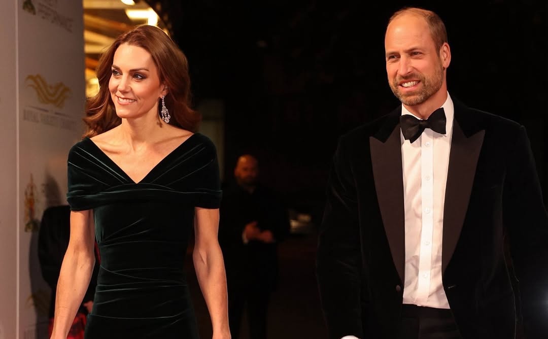 威廉王子和凱特王妃亮相Royal Variety Performance慈善晚會。(翻攝princeandprincessofwales IG)