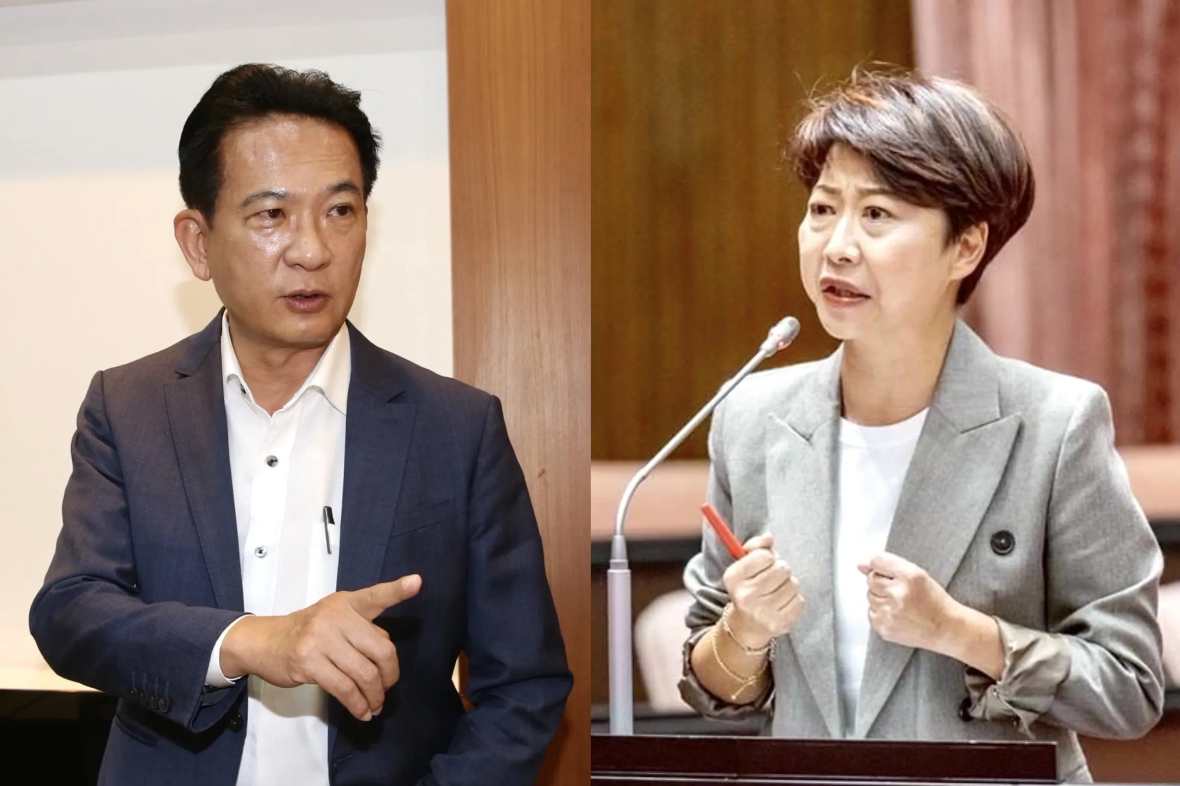 民進黨台南市長初選競爭激烈，立委林俊憲（左）和陳亭妃角逐黨內提名。（圖／資料照片）