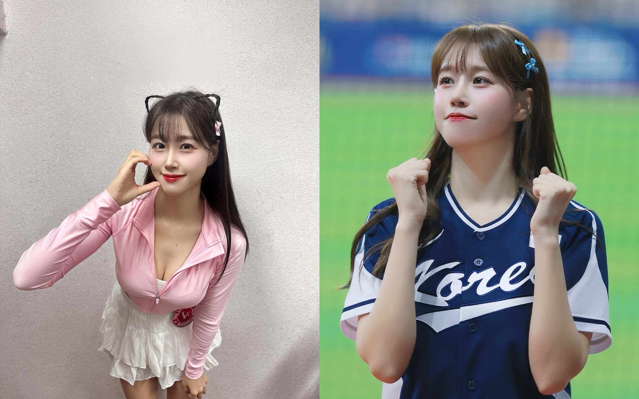 韓籍啦啦隊女神金渡娥曾是田徑隊校隊，運動神經不錯。（翻攝IG@doa_1224）