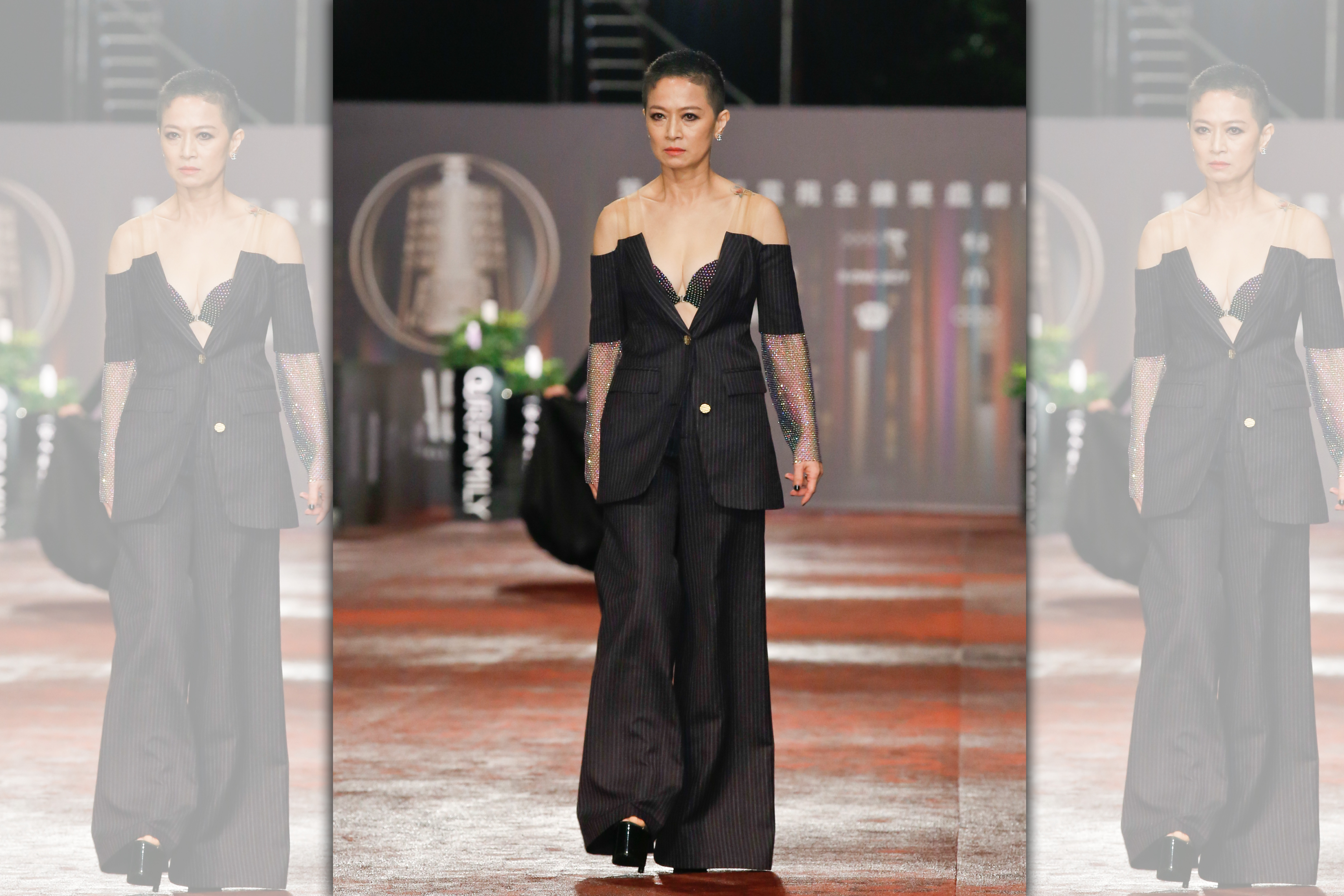 謝瓊煖曾為電影剃光頭，成為紅毯焦點。（本刊資料照）