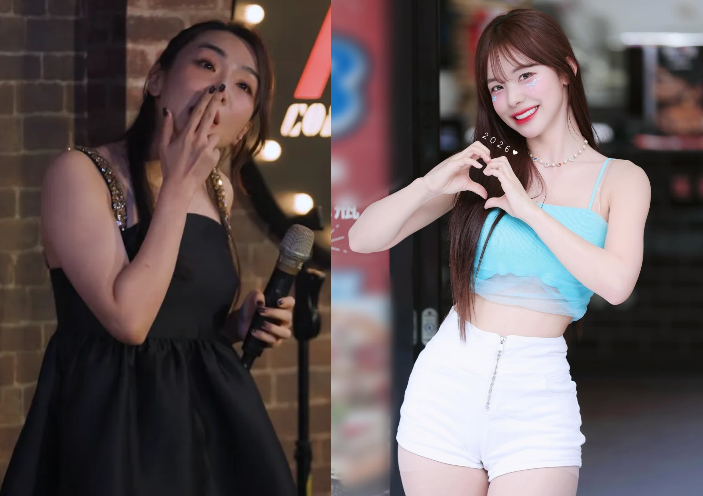 李多慧受到喜劇演員林妍霏(左)嘲諷,背後球團幫說話了。(翻攝網路)