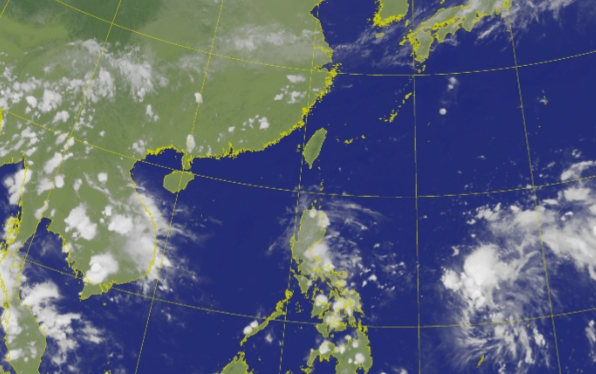 中央氣象署估今晚至明日才增強為熱帶性低氣壓，週末生成為颱風「風神」。（翻攝自中央氣象署官網）